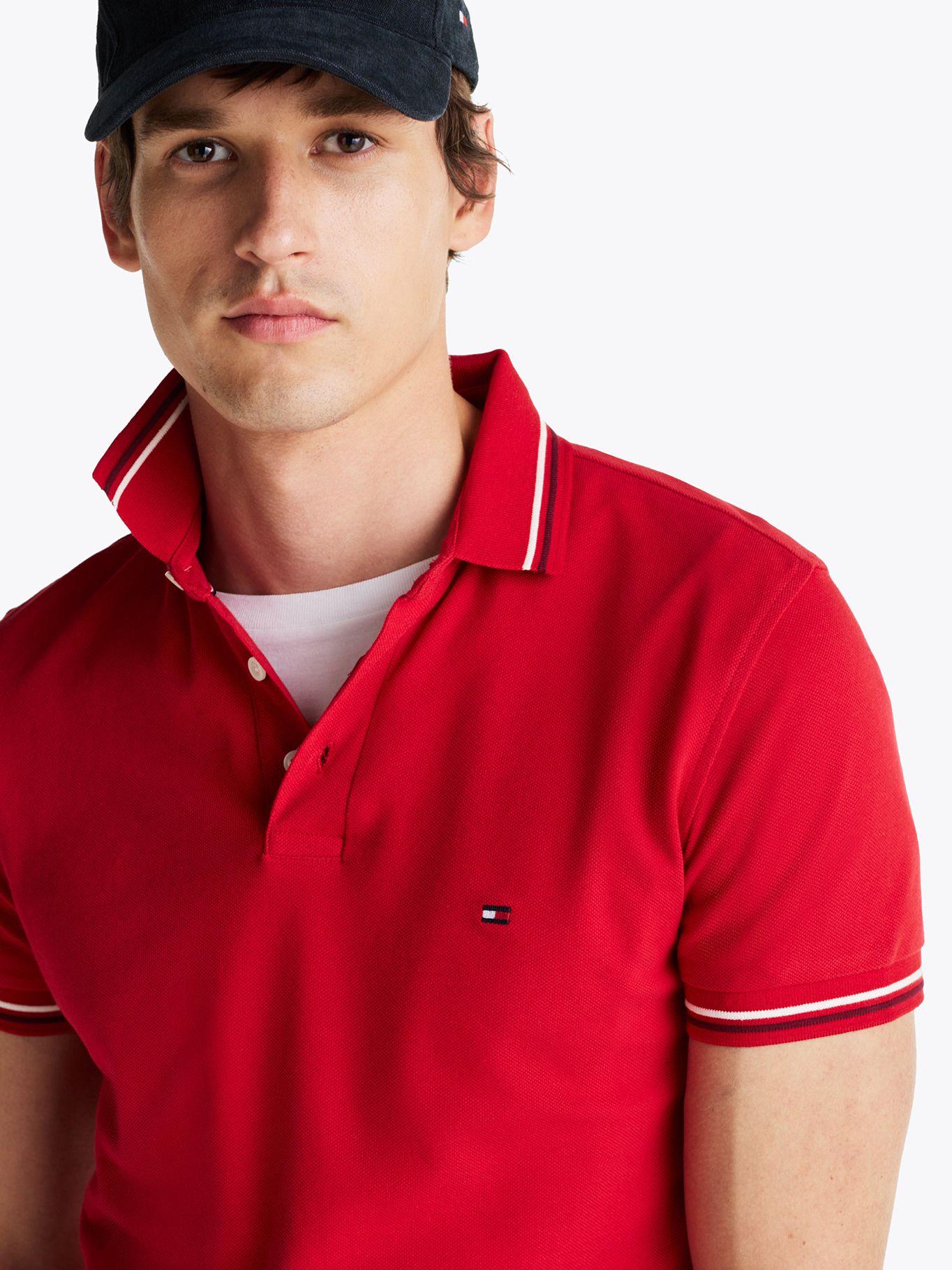 Polo Seasonal Ribeteado Slim  Rojo XLD Tommy Hilfiger-3