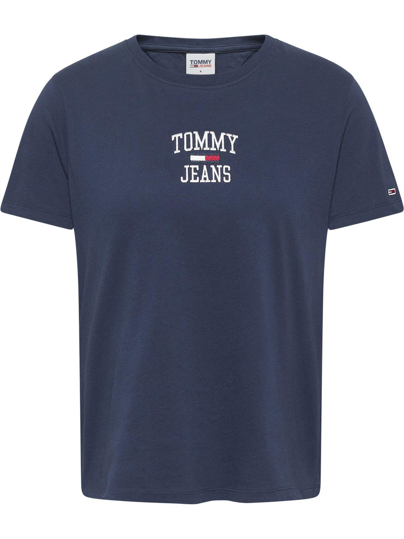 Polera Slim Logo College Azul Tommy Jeans MY2-0