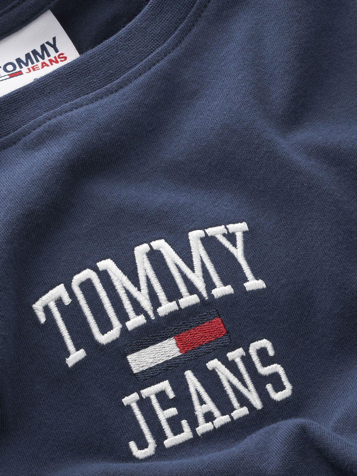 Polera Slim Logo College Azul Tommy Jeans MY2-2