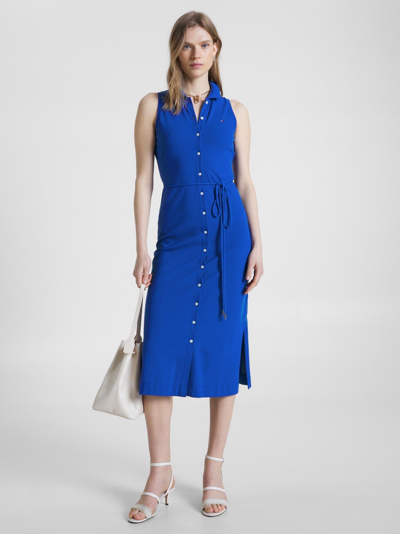 Vestido Midi Polo Sin Mangas Azul Tommy Hilfiger-0