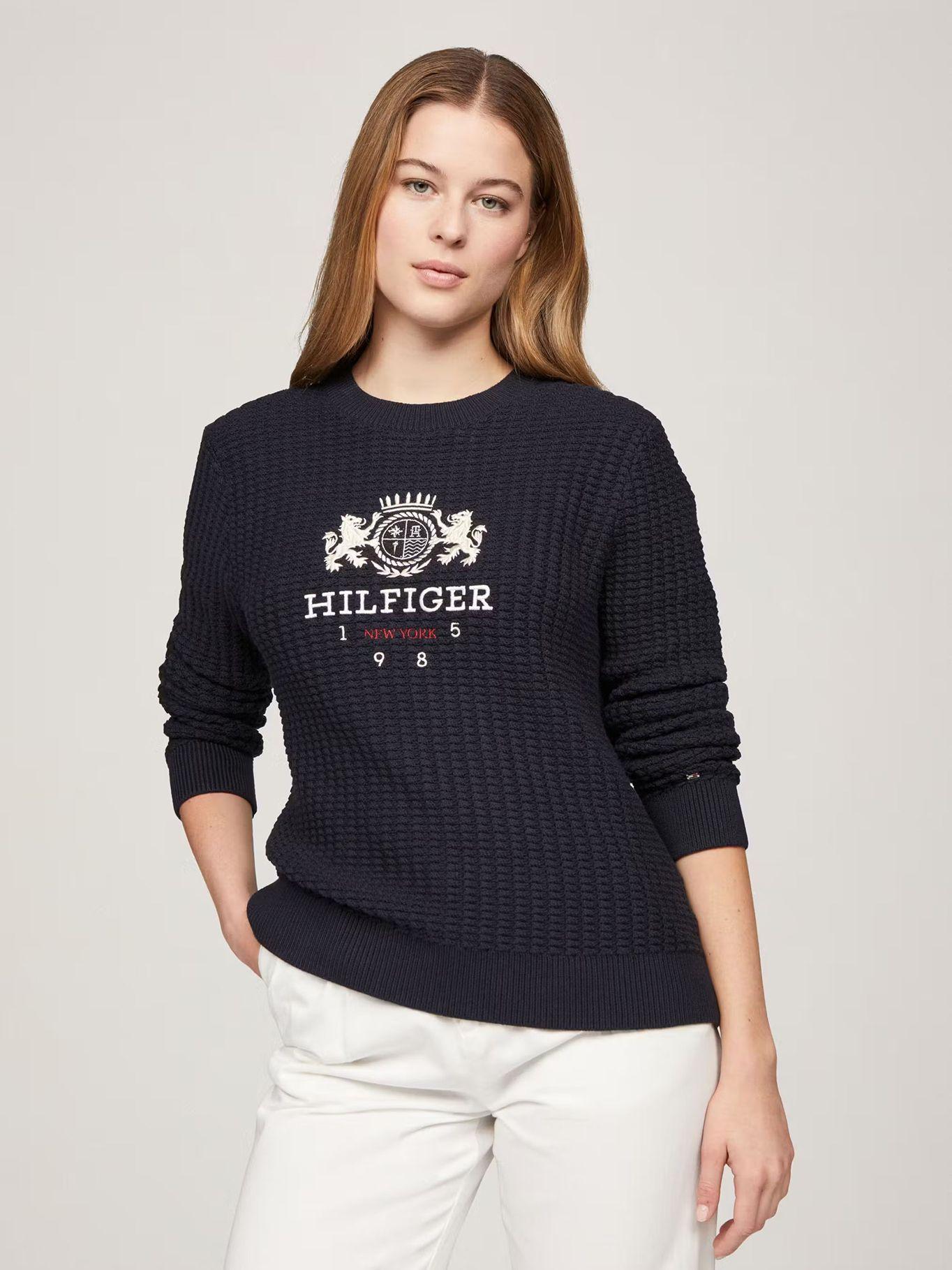 Sweater Con Logo Varsity Crest Azul Tommy Hilfiger-0