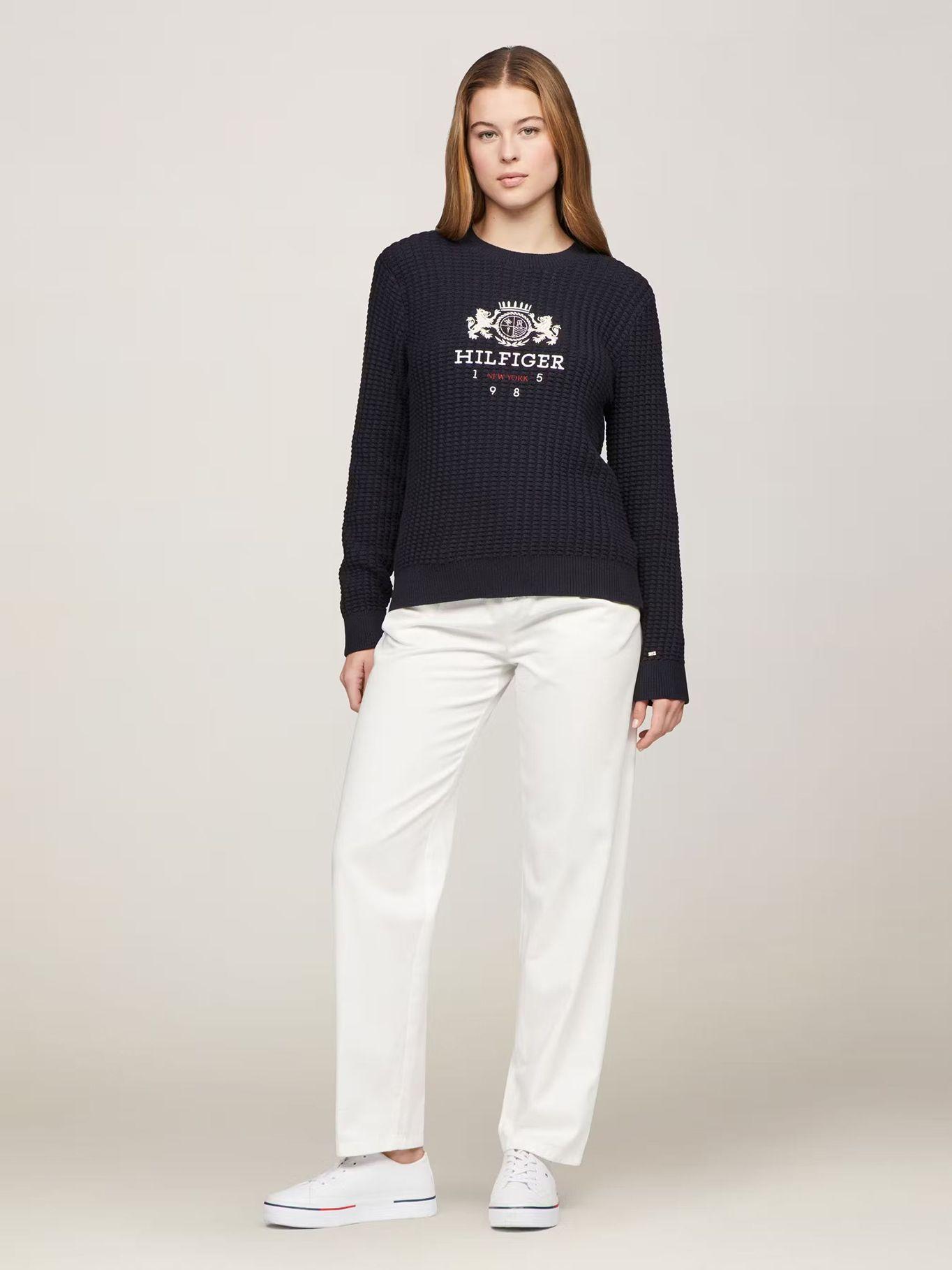 Sweater Con Logo Varsity Crest Azul Tommy Hilfiger-1