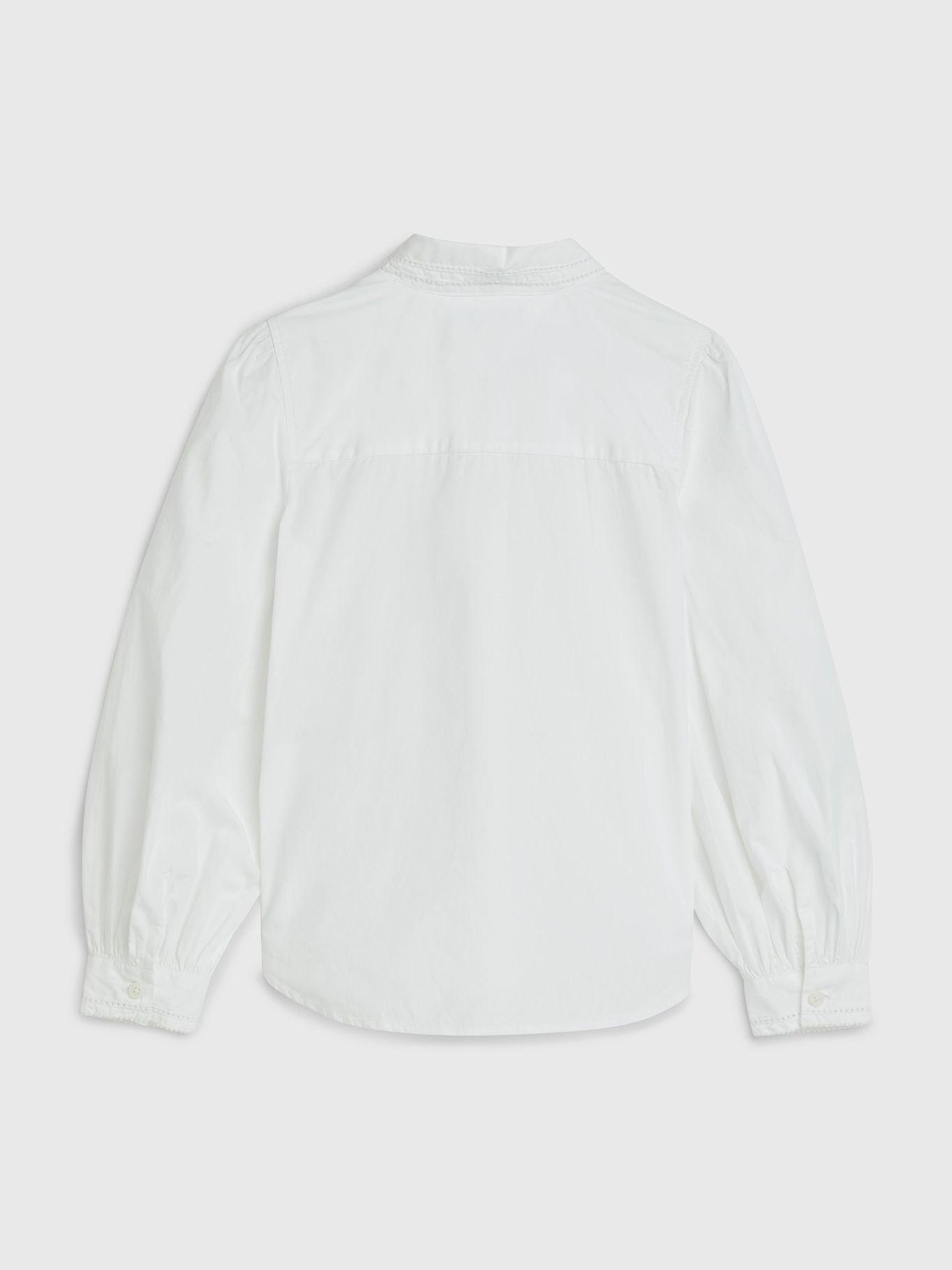 Camisa De Algodón Organico Logo Blanco Tommy Hilfiger-1