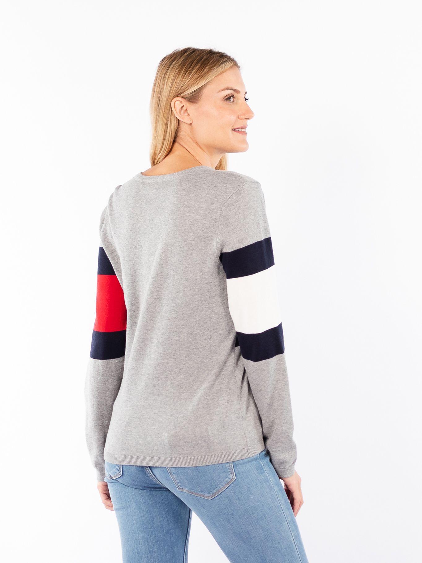 Sweater Ivy Logo Flag Gris Tommy Hilfiger-1