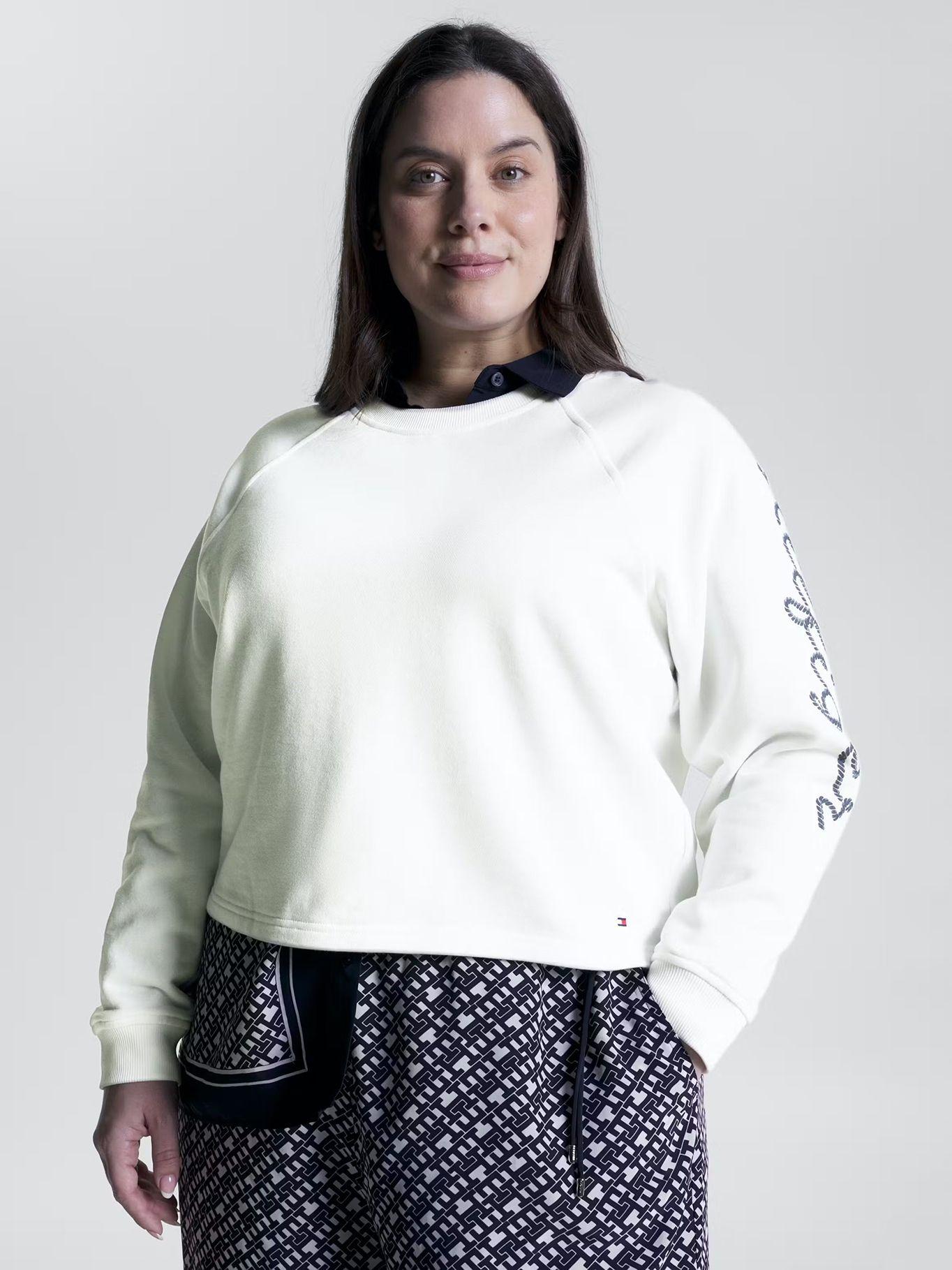 Polerón Curve Con Logo Blanco Tommy Hilfiger-0