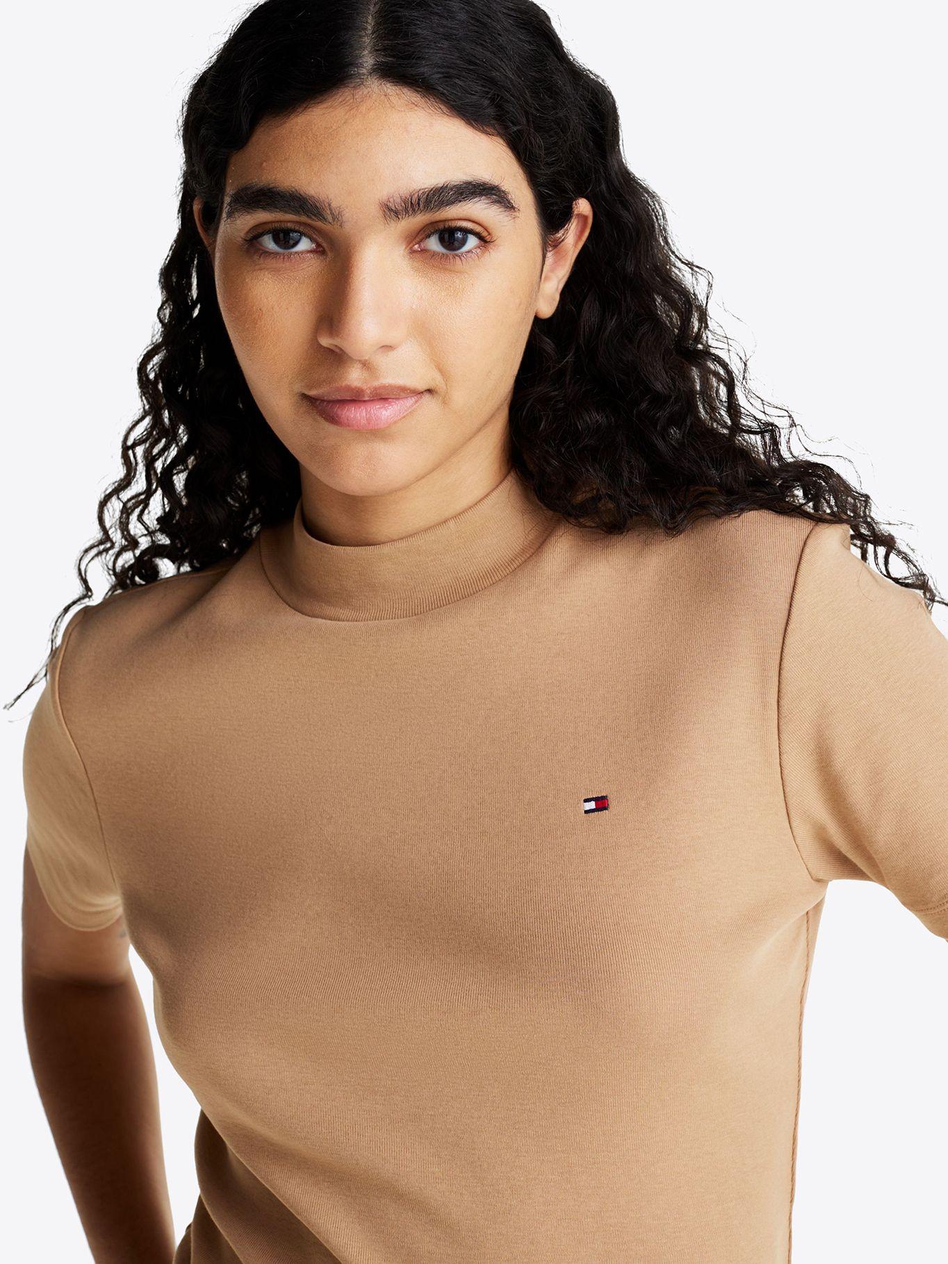 Polera Cropped Slim Fit Beige Tommy Hilfiger-3