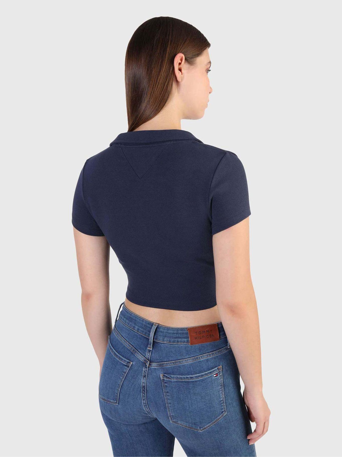 Polera Crop Con Logo Azul Tommy Jeans-2