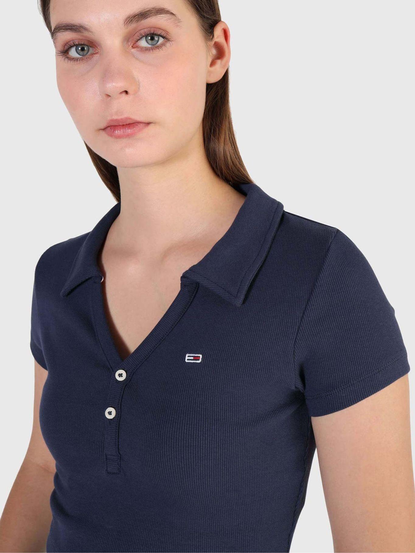 Polera Crop Con Logo Azul Tommy Jeans-3