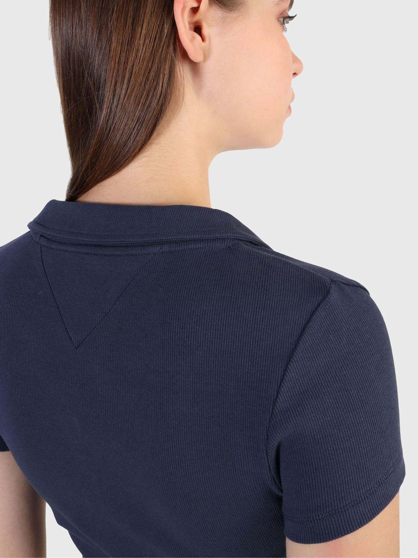 Polera Crop Con Logo Azul Tommy Jeans-4