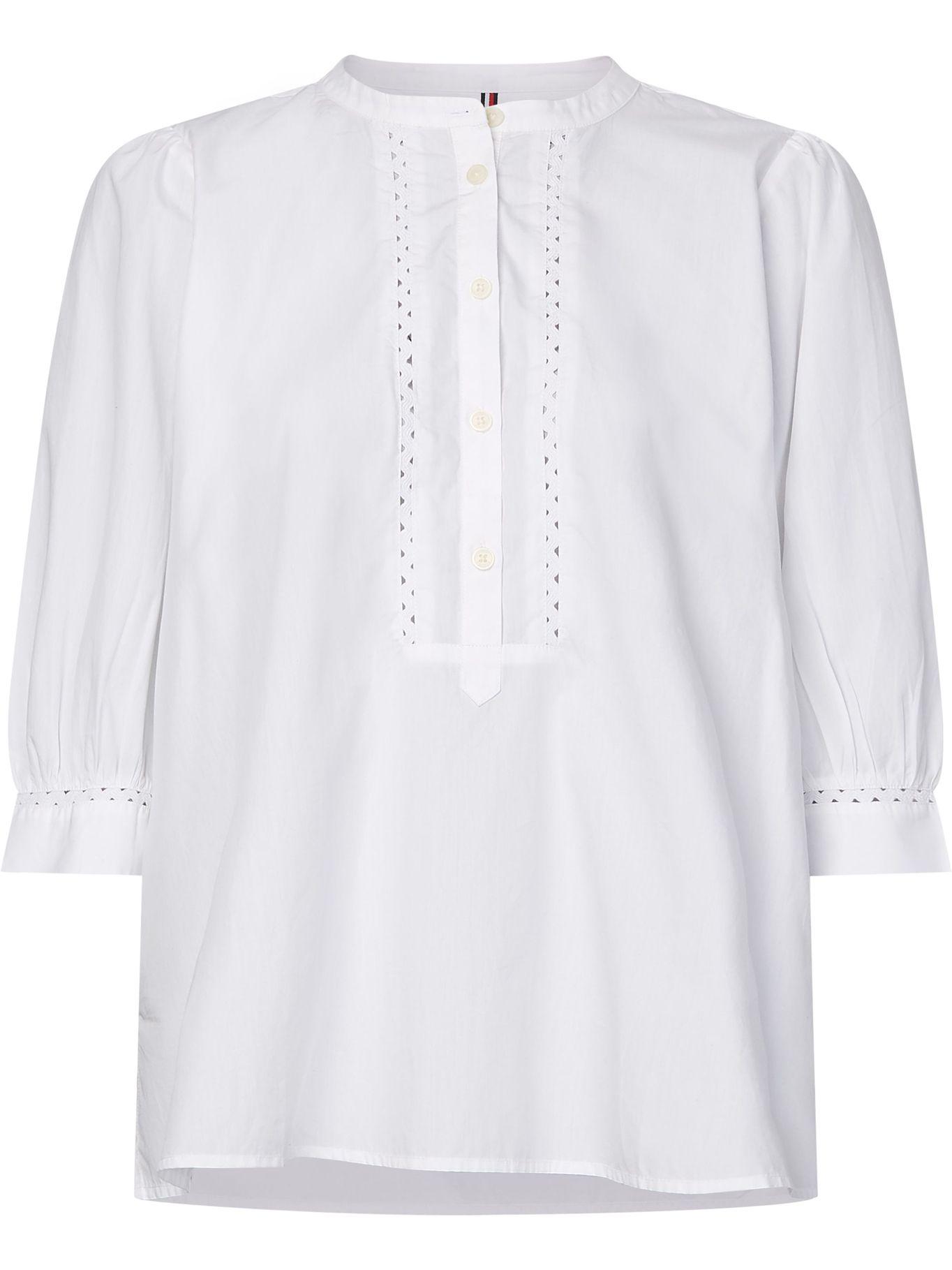 Blusa De Corte Amplio Blanco Tommy Hilfiger-3