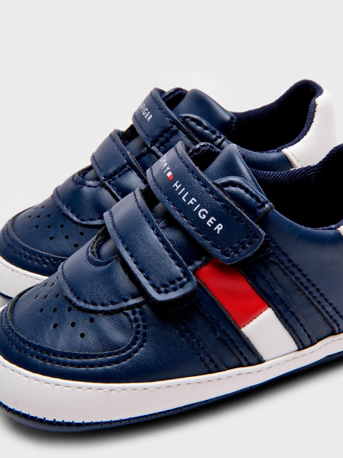 Zapatillas Con Velcro Y Logo Azul Tommy Hilfiger-4
