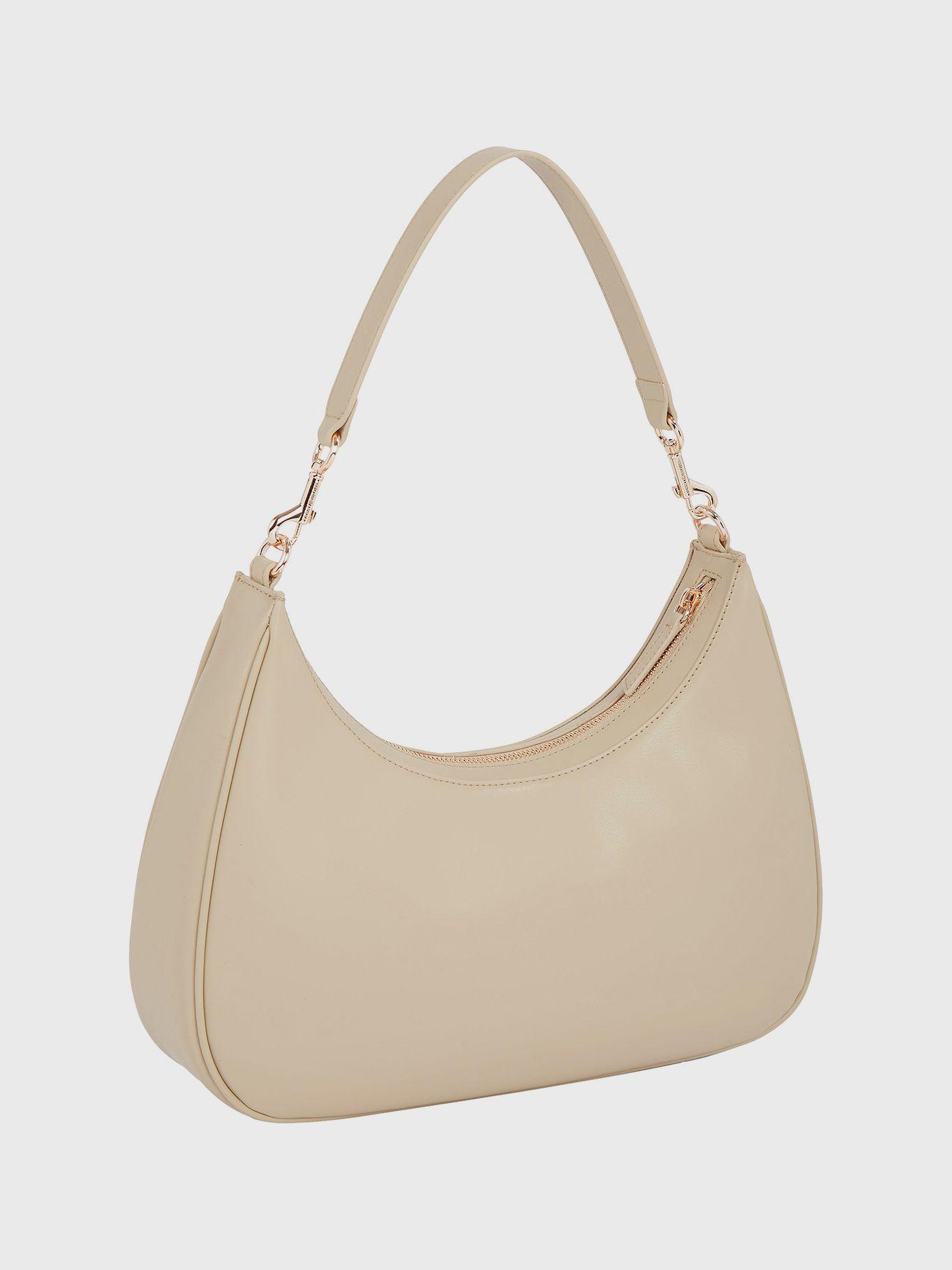 Cartera Hobo Monogram Beige Tommy Hilfiger-1
