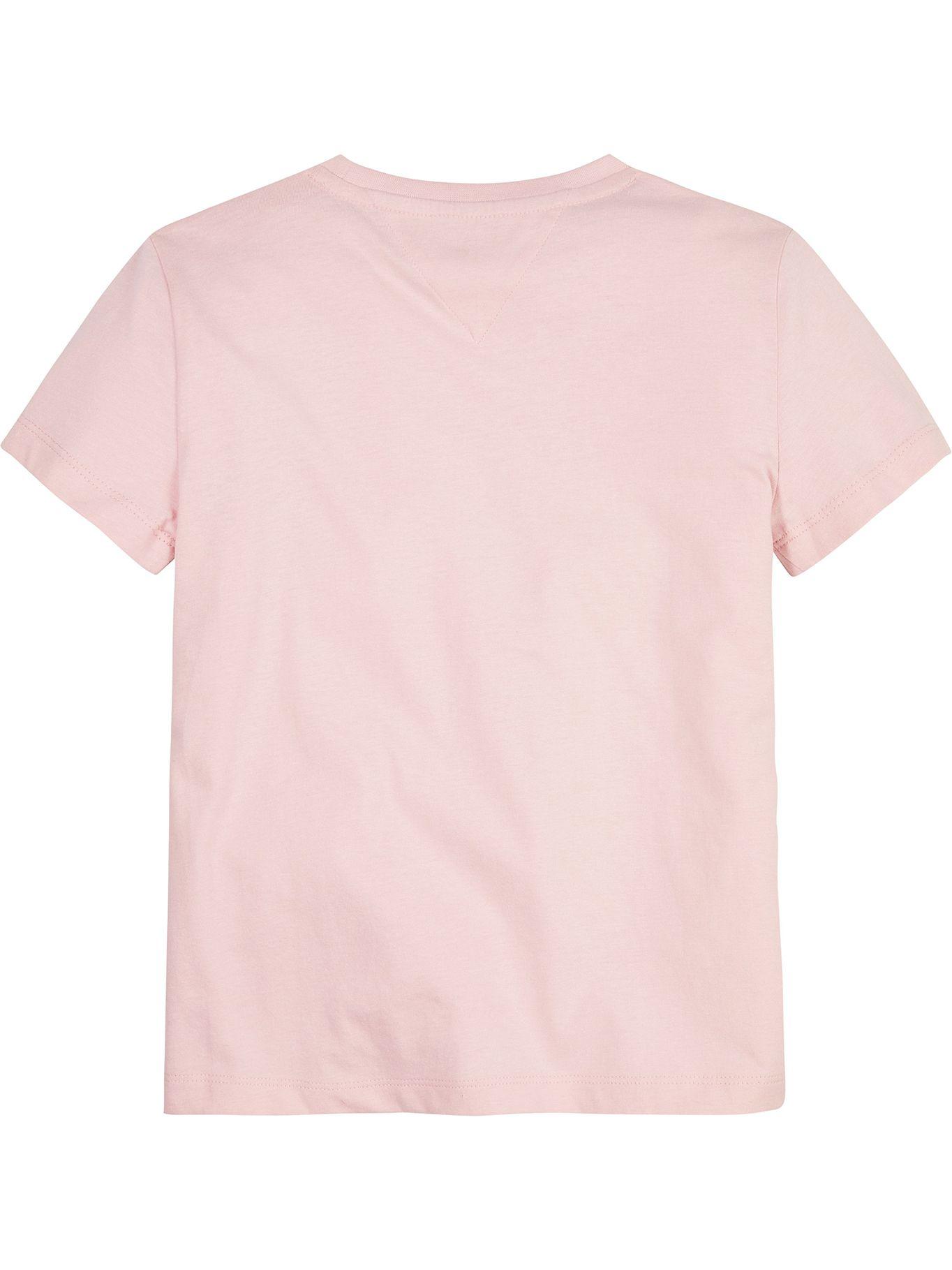 Polera De Niña Con Logo Monotype Rosado Tommy Hilfiger-1