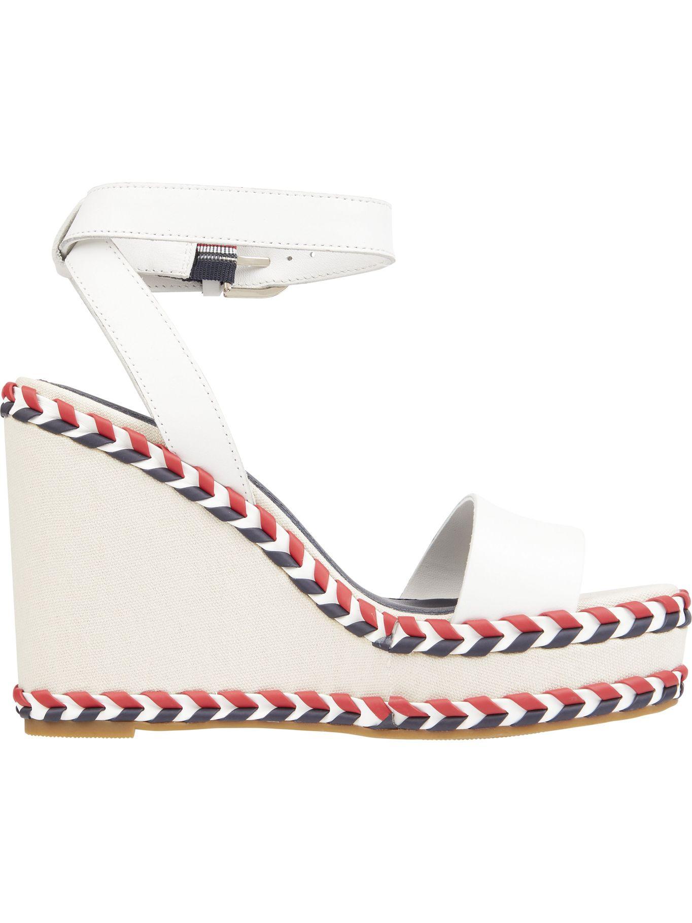 Sandalias New Wedge Con Logo Blanco Tommy Hilfiger-0
