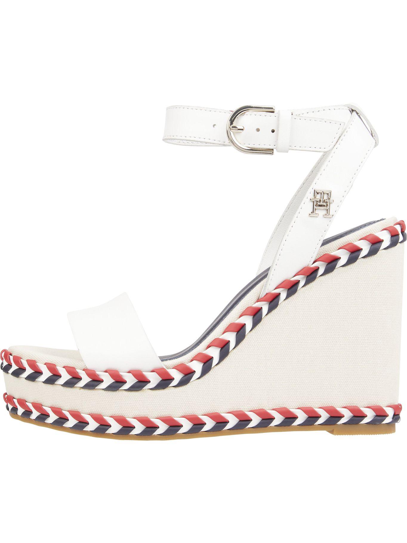Sandalias New Wedge Con Logo Blanco Tommy Hilfiger-2