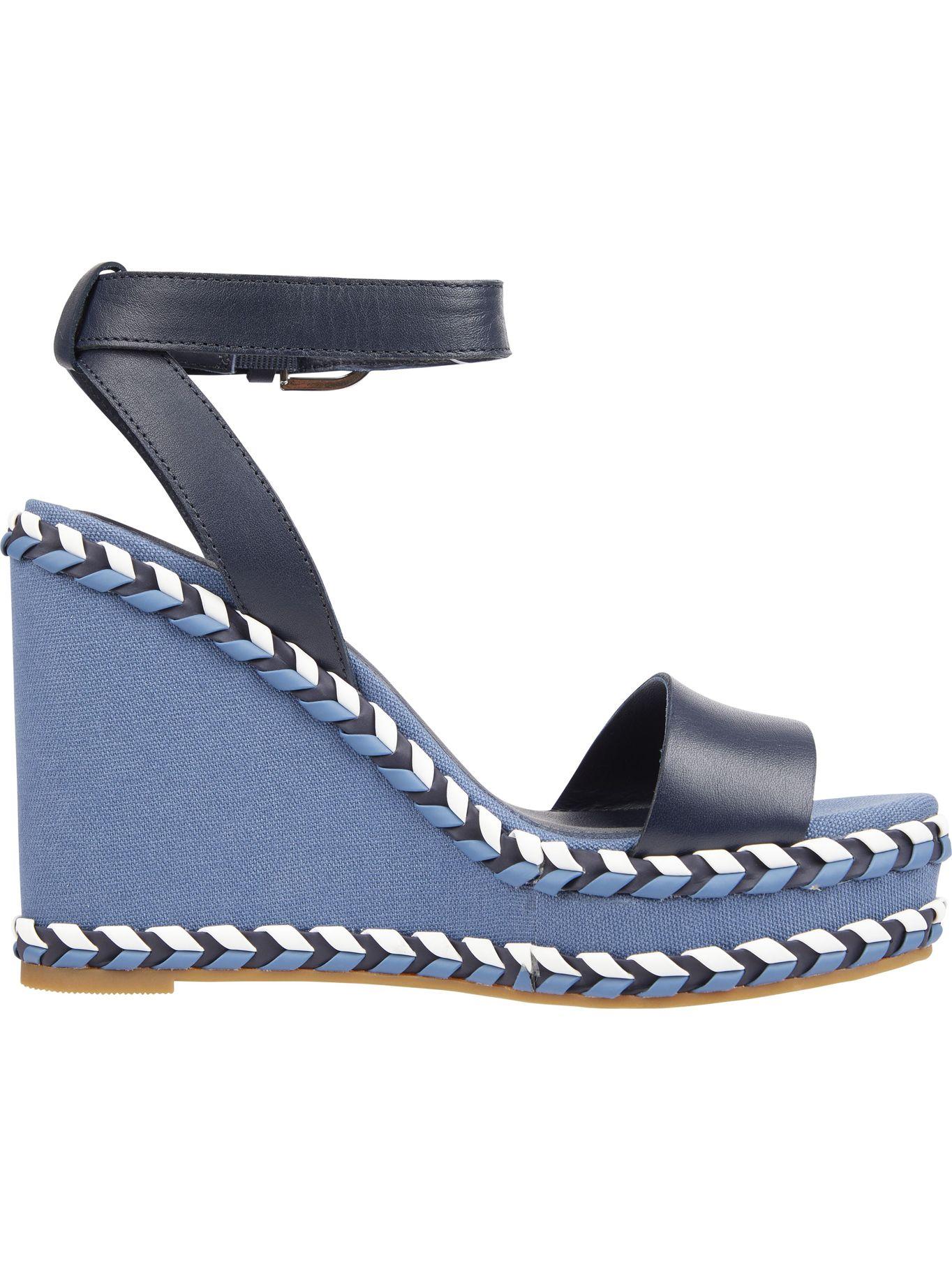 Sandalias New Wedge Con Logo Azul Tommy Hilfiger-0