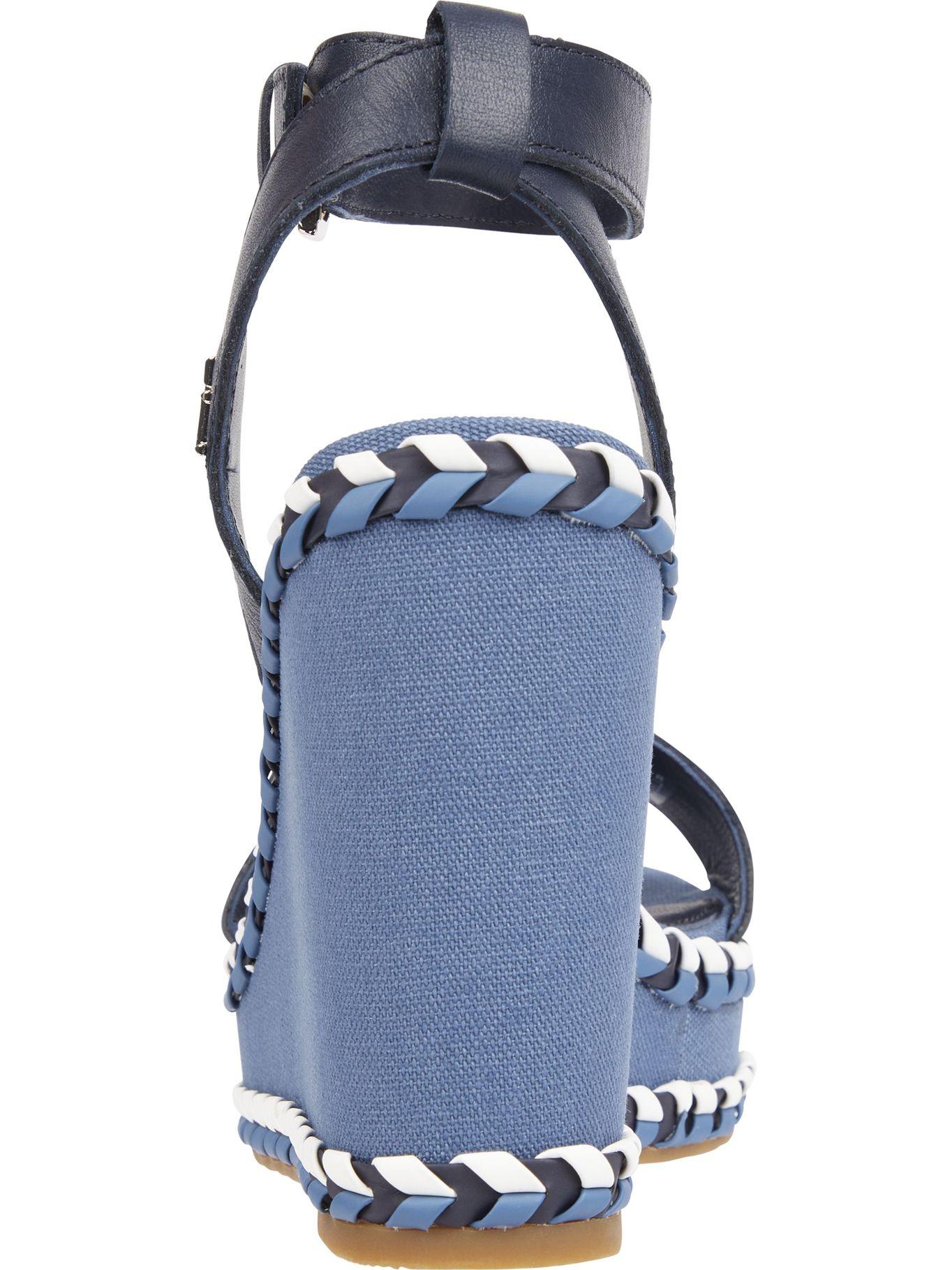 Sandalias New Wedge Con Logo Azul Tommy Hilfiger-4