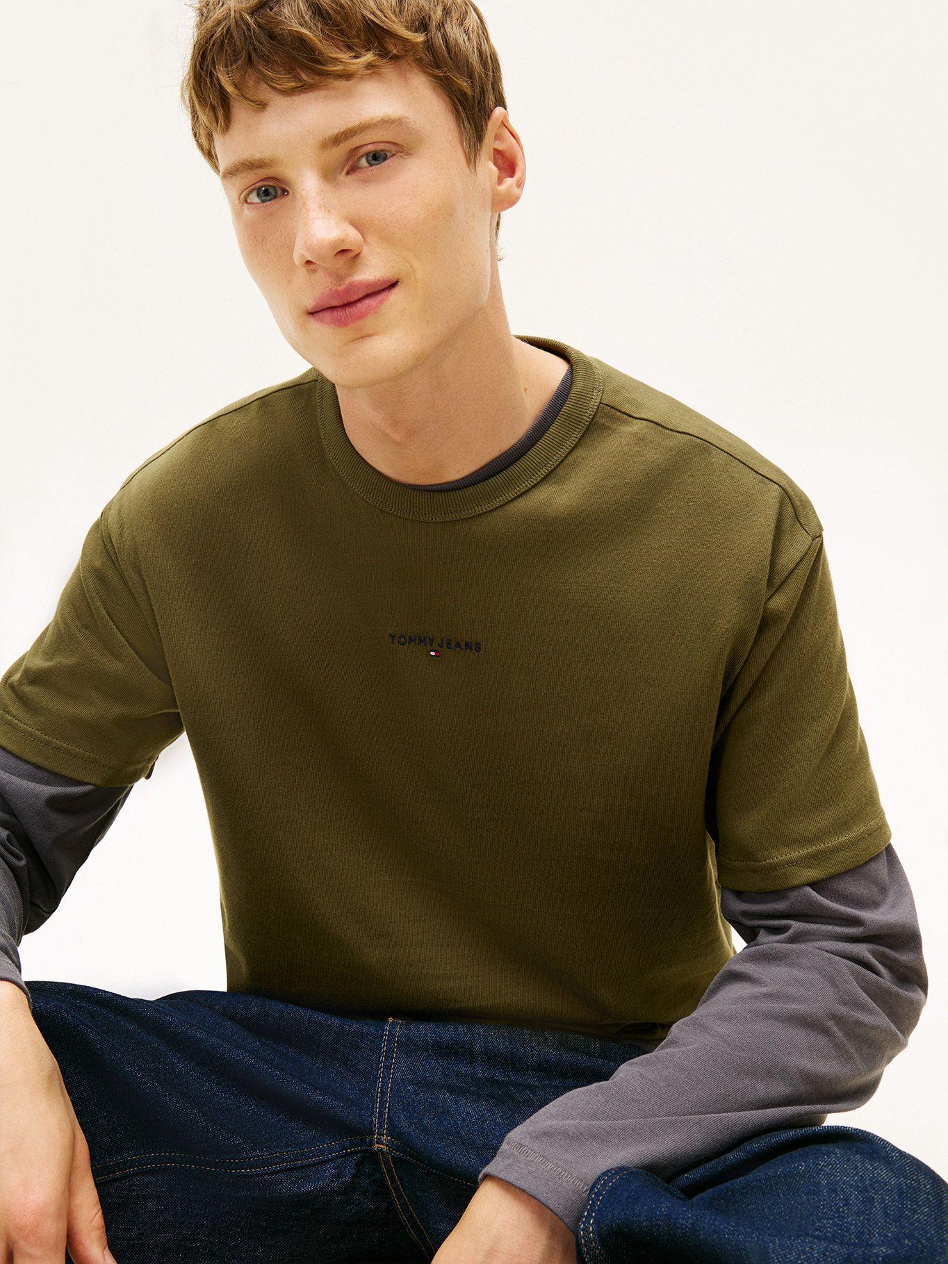 Polera Con Logo Bordado Relaxed Fit Tommy Jeans Verde-3