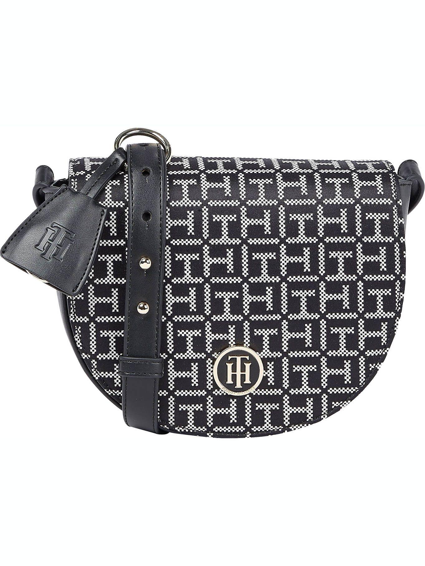 Cartera Saddle Jacquard Negro Tommy Hilfiger M2-0
