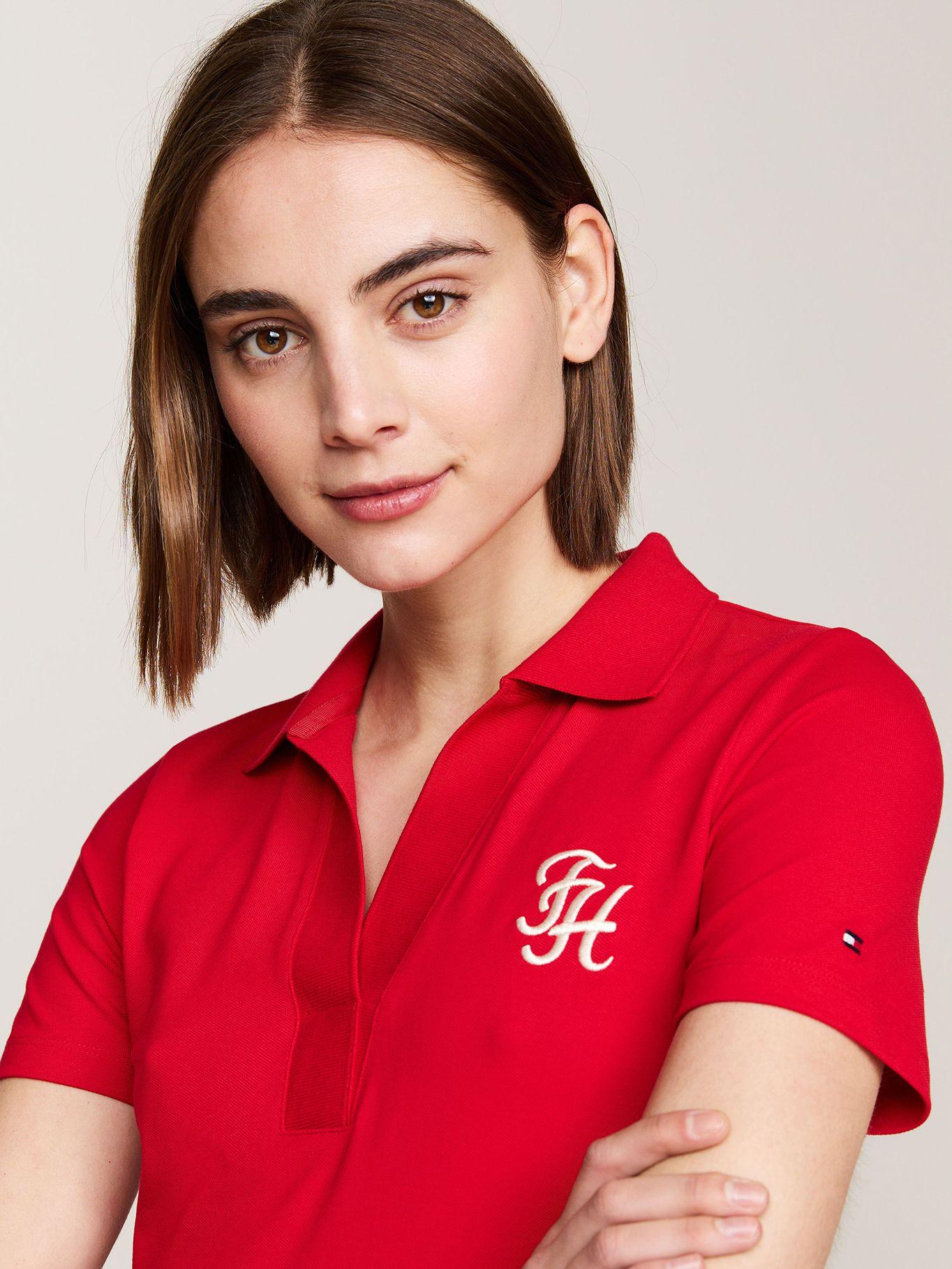 Polo Slim Fit Con Logo Script Rojo Tommy Hilfiger-3