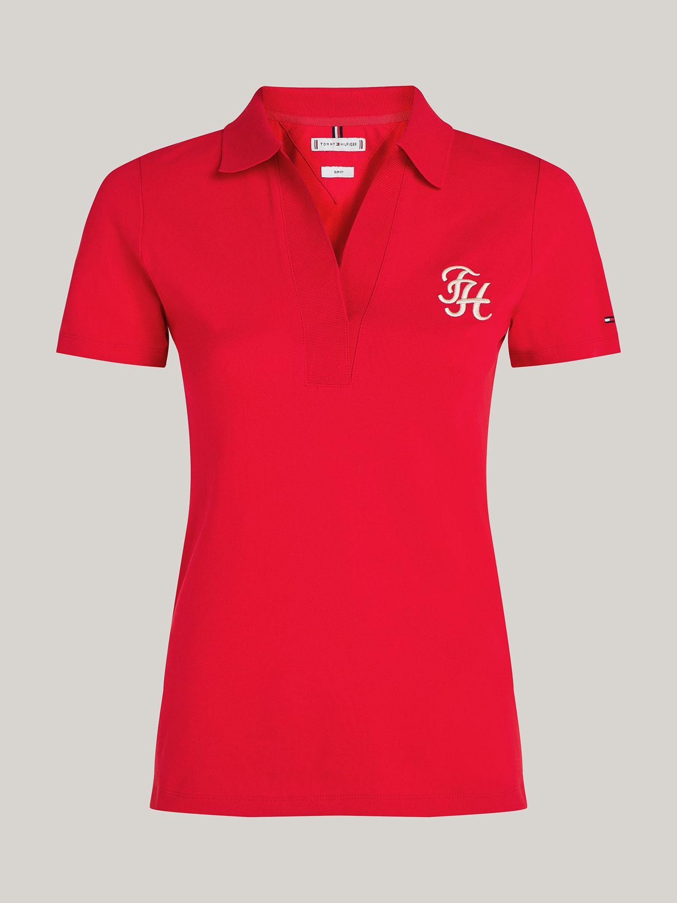 Polo Slim Fit Con Logo Script Rojo Tommy Hilfiger-4