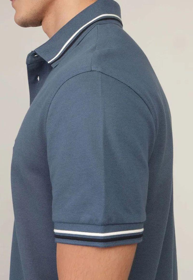 Polo Con Ribetes Tipped Slim-Fit Azul Tommy Hilfiger-4