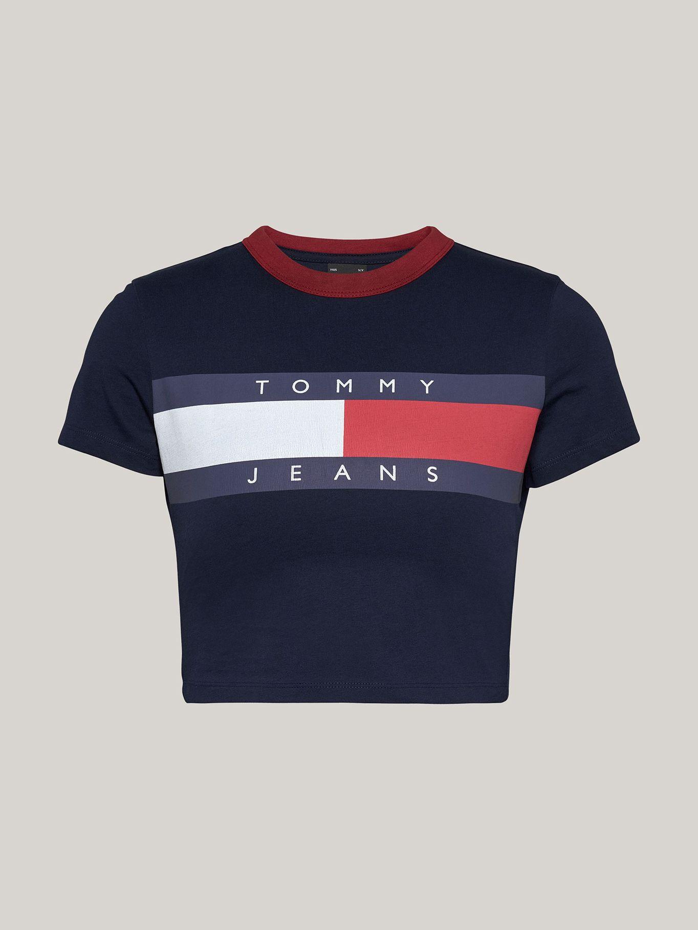 Polera Cropped Slim Fit Con Logo Azul Tommy Jeans-4