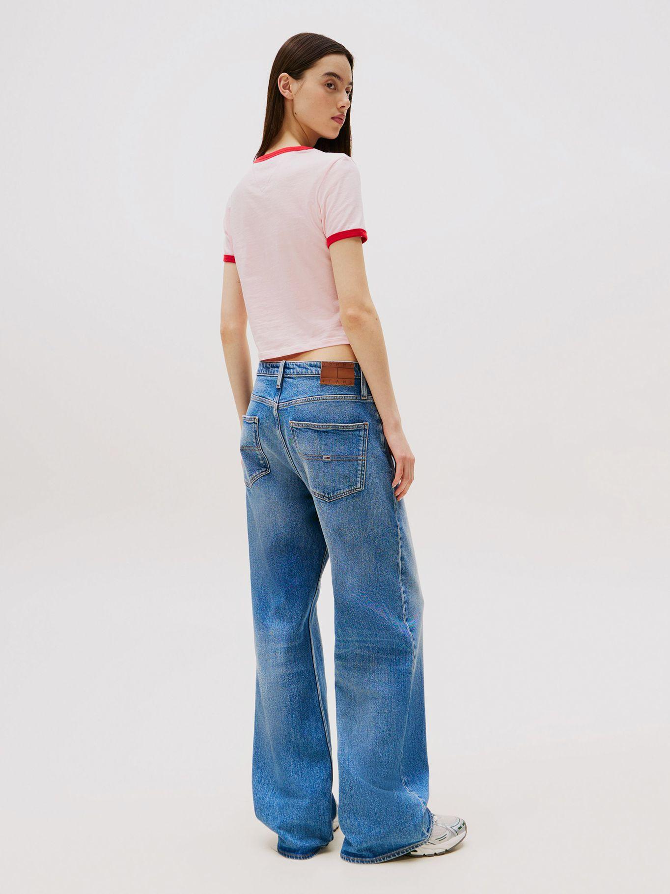Polera Ringer Con Logo Rosado Tommy Jeans-2