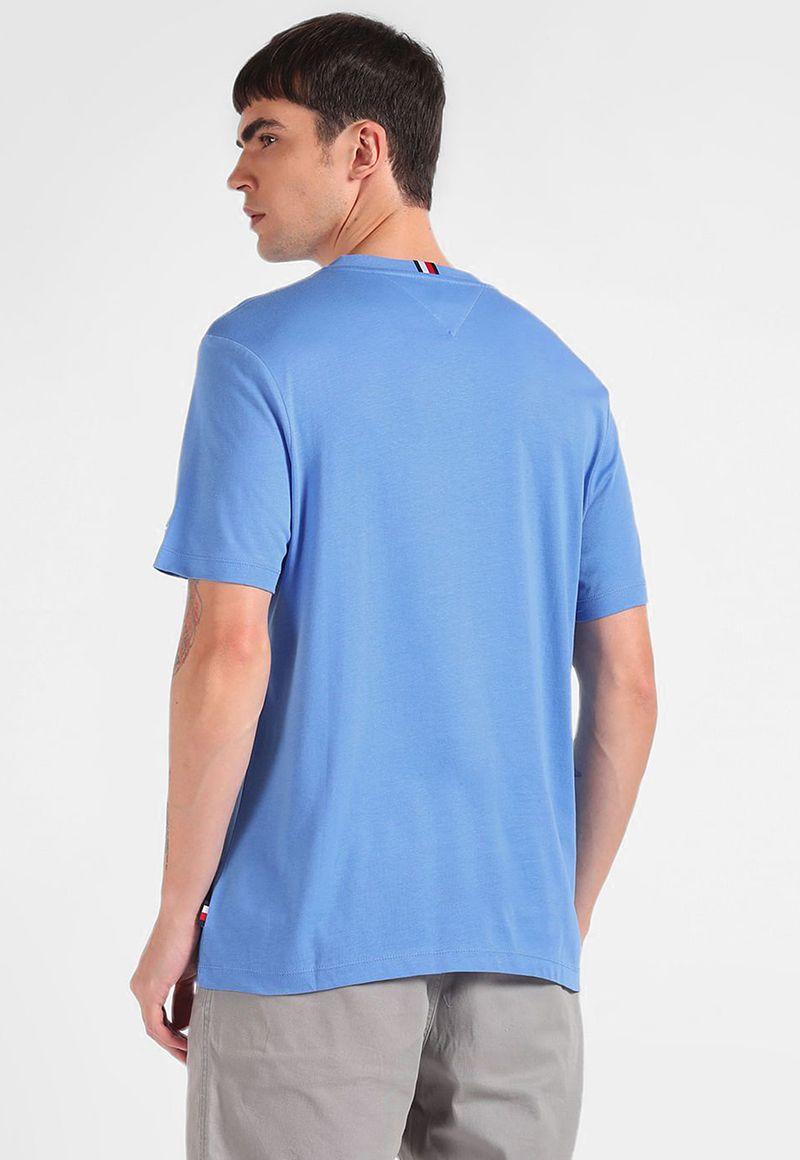 POLERA MONOTYPE STRIPE LOGO CELESTE TOMMY HILFIGER-2