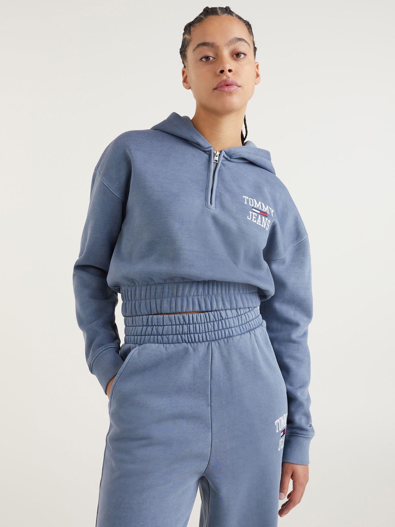 Polerón Hoodie Cropped Celeste Tommy Jeans MY2-0