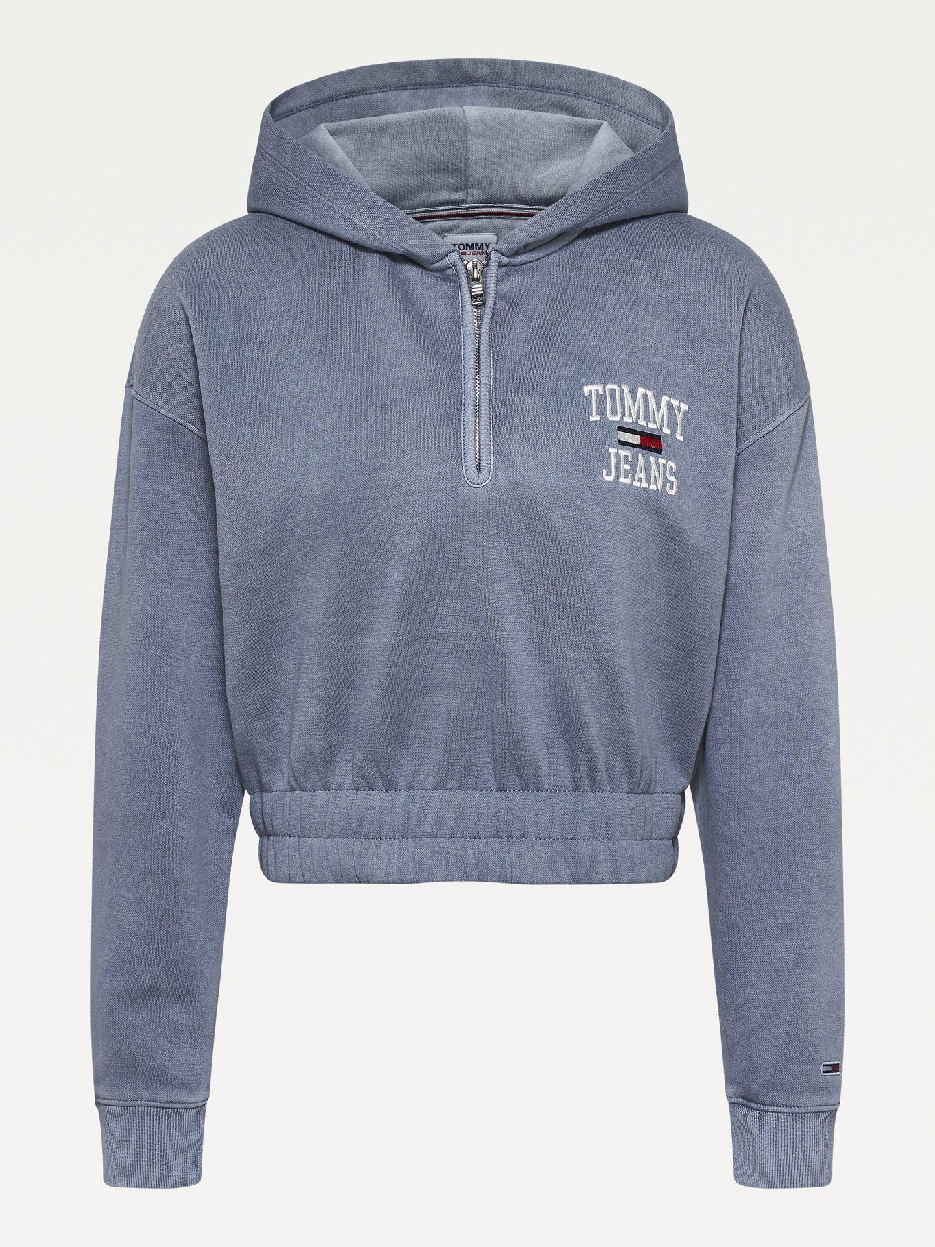 Polerón Hoodie Cropped Celeste Tommy Jeans MY2-4