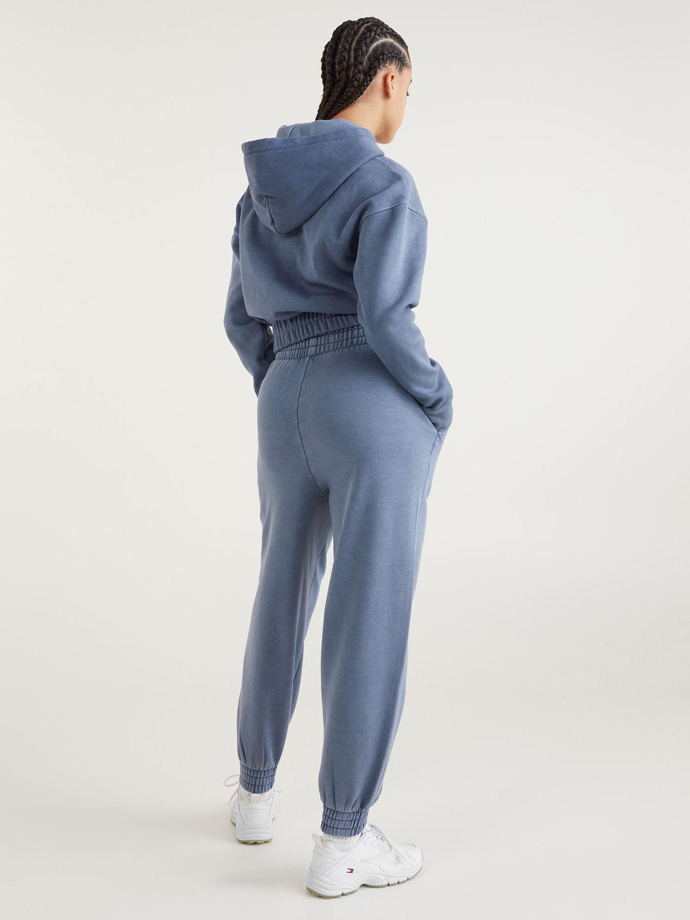 Polerón Hoodie Cropped Celeste Tommy Jeans MY2-1