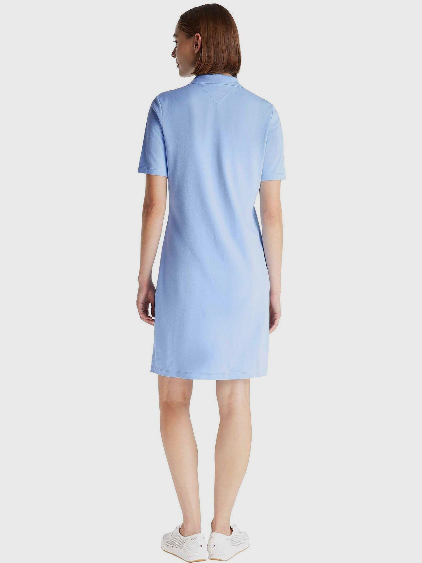 Vestido Polo Con Logo Celeste Tommy Hilfiger-1