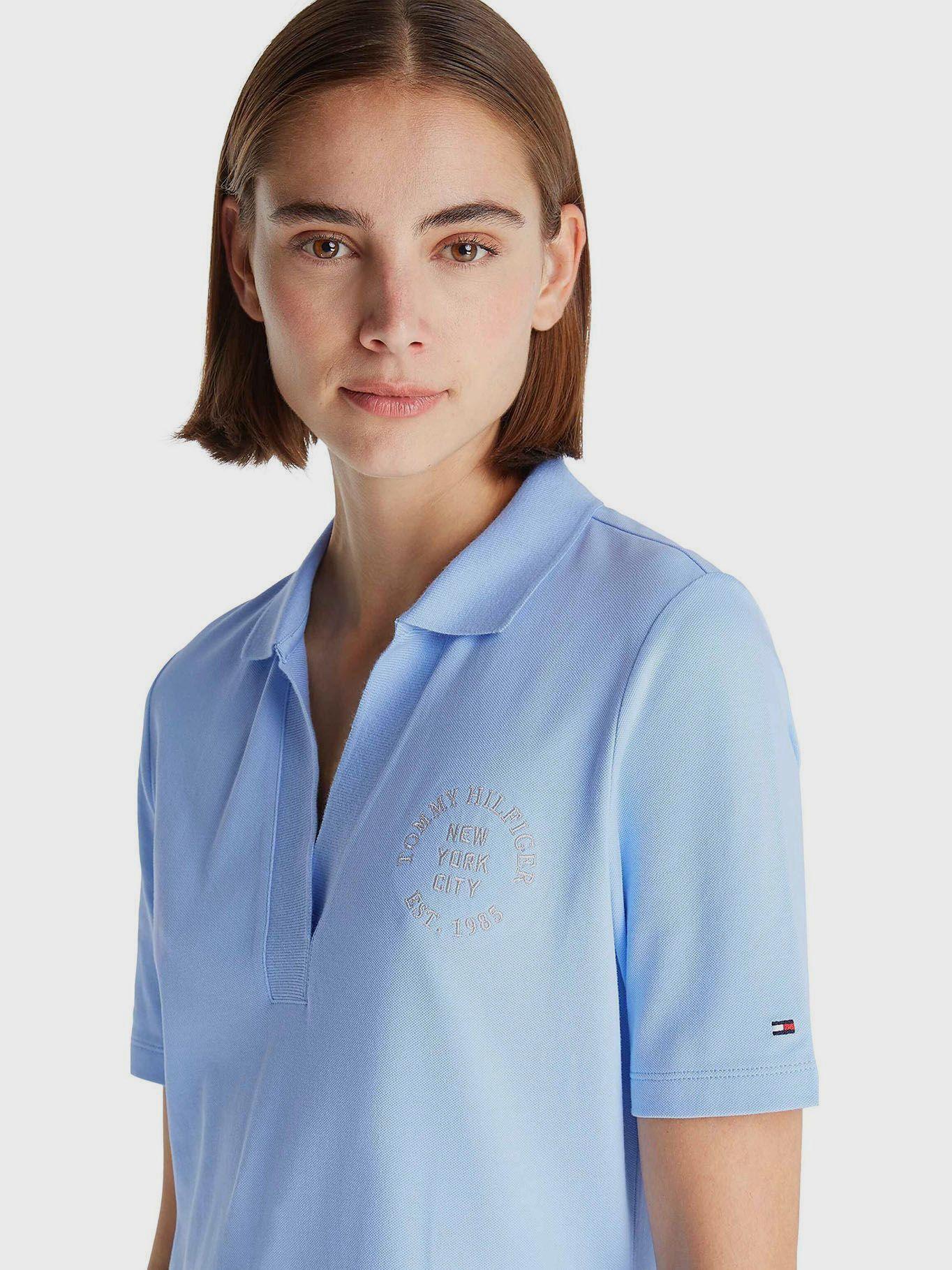 Vestido Polo Con Logo Celeste Tommy Hilfiger-2