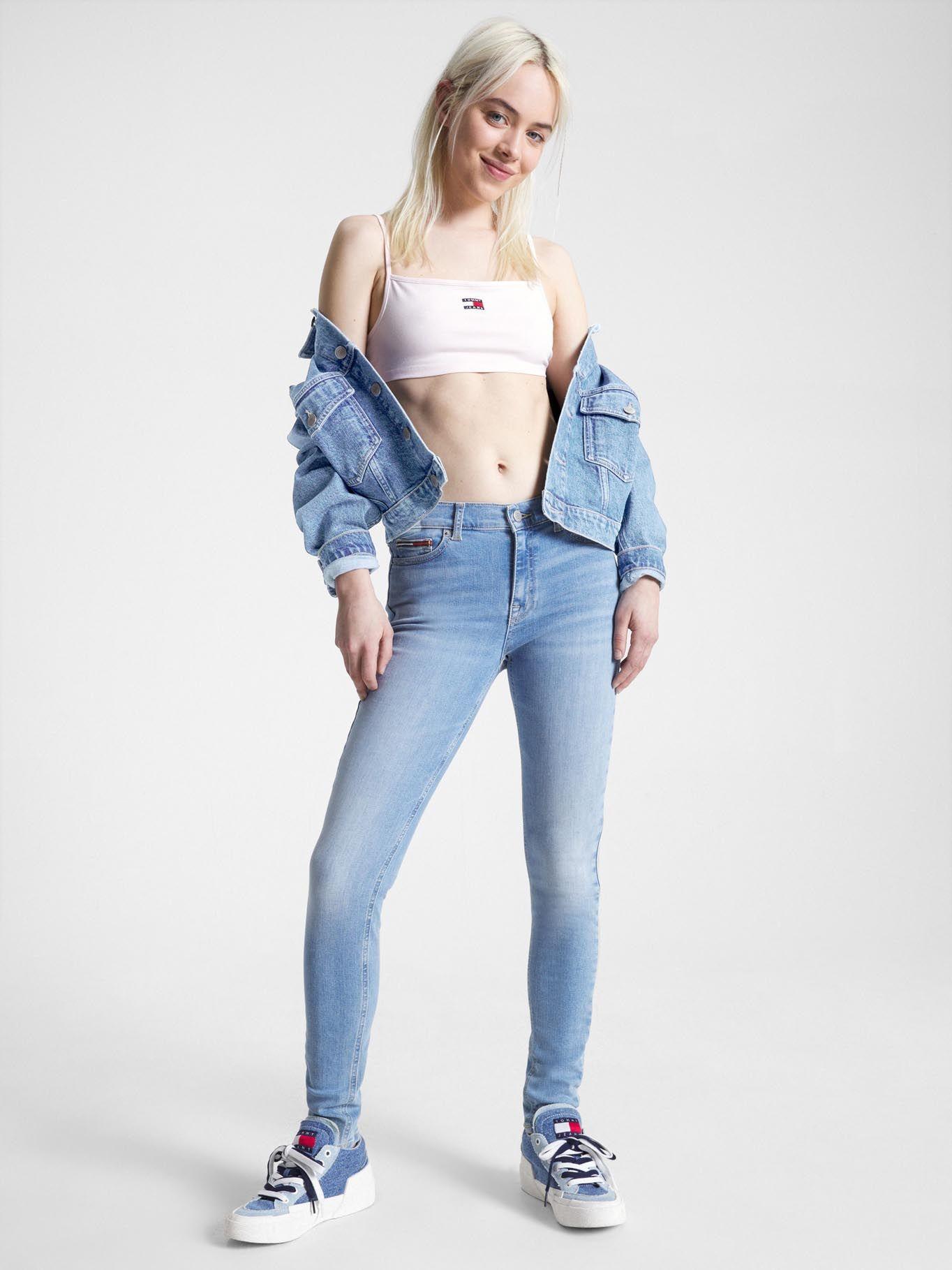 Jeans Nora Skinny Fit Tiro Medio Celeste Tommy Jeans-1