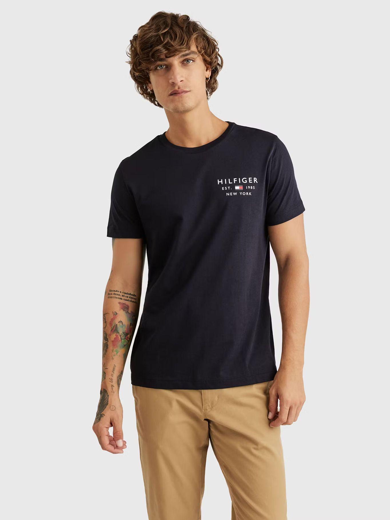 Polera Brand Small Logo Azul Tommy Hilfiger-0