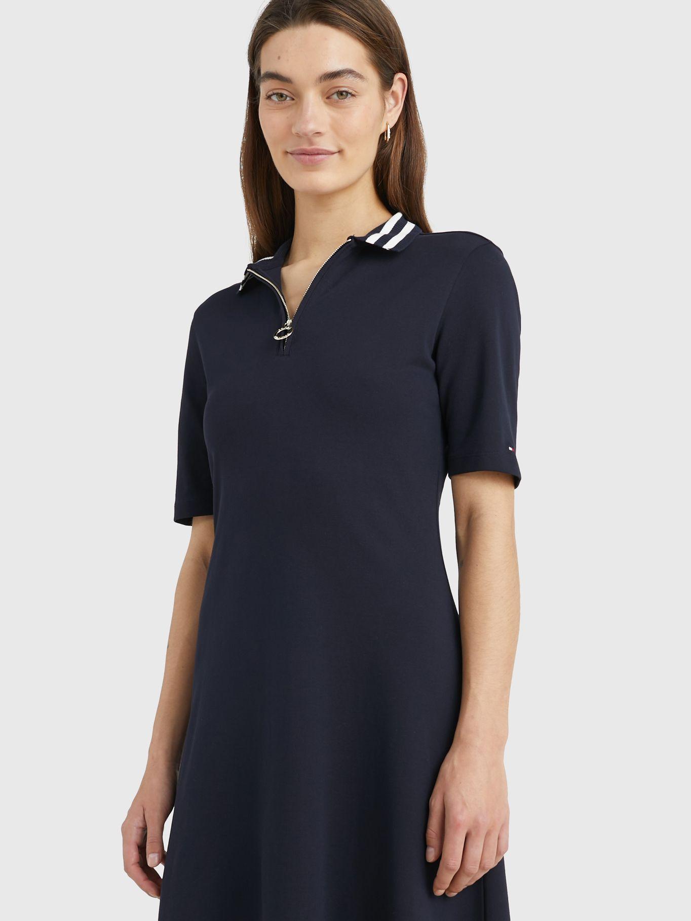 Vestido Polo Con Cierre Azul Tommy Hilfiger-2