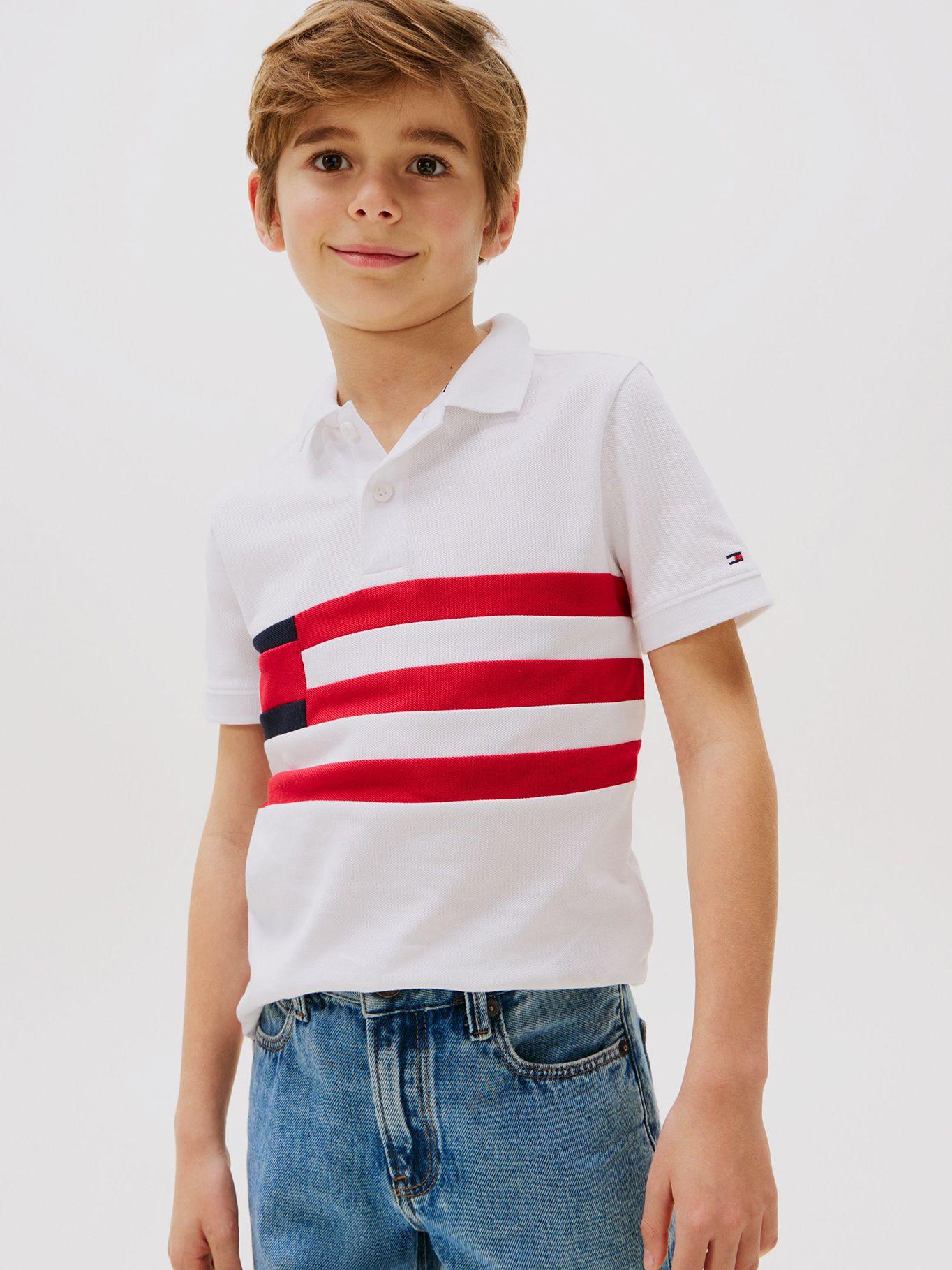 Polo Con Diseño Colorblock Logo Blanco Tommy Hilfiger-0