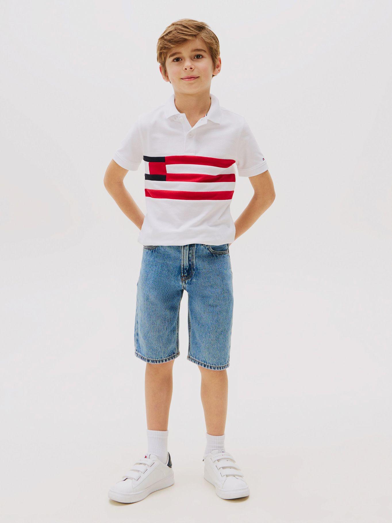 Polo Con Diseño Colorblock Logo Blanco Tommy Hilfiger-1