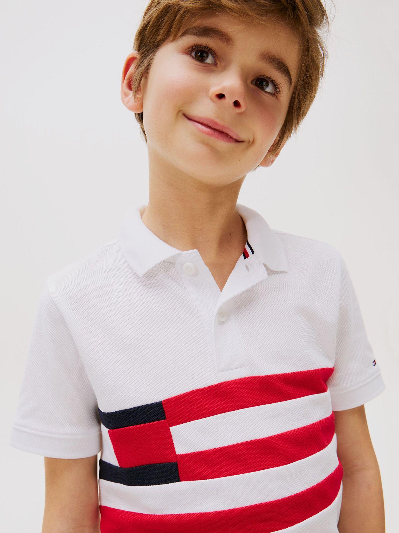Polo Con Diseño Colorblock Logo Blanco Tommy Hilfiger-3