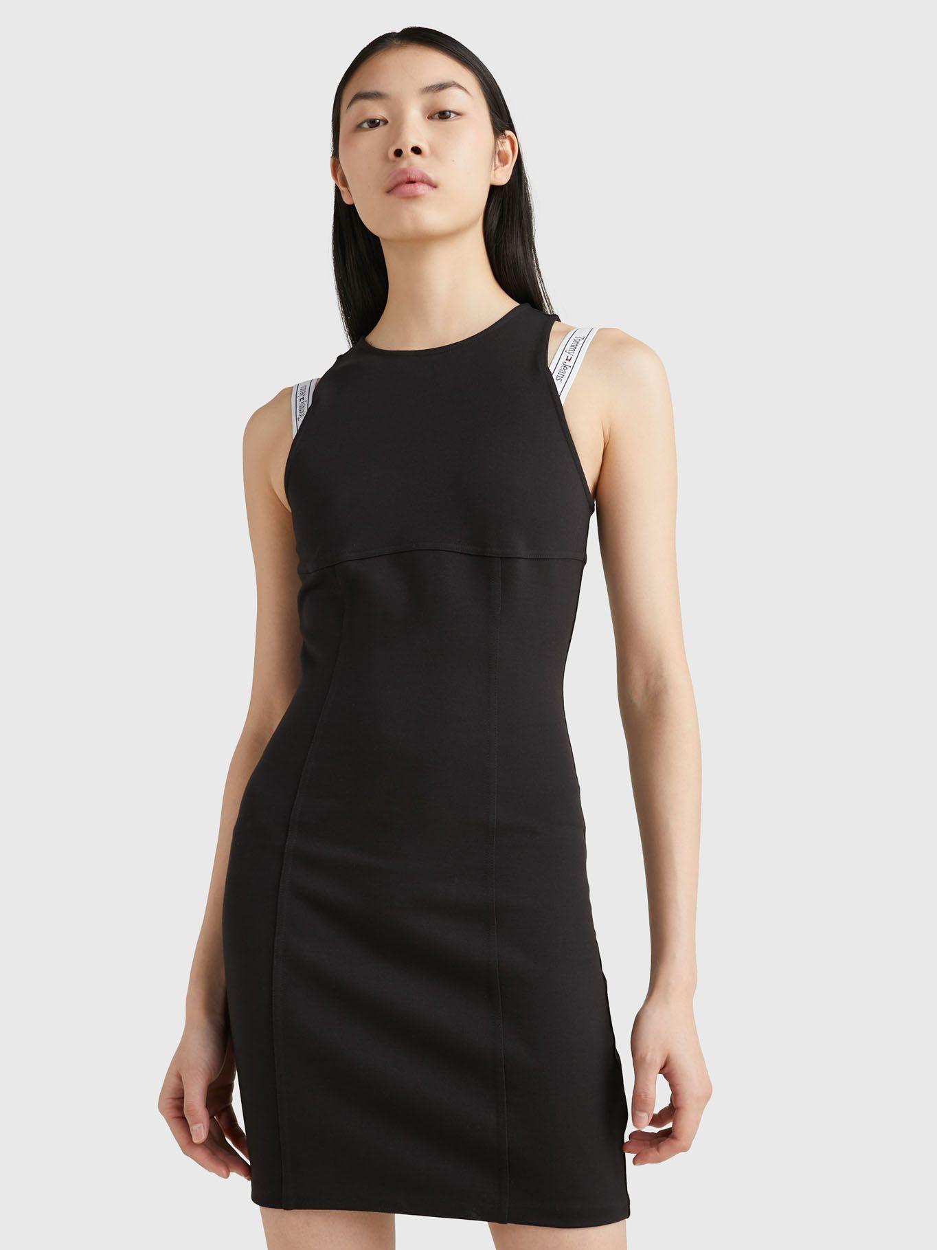 Vestido Sport Con Inscripción Negro Tommy Jeans-0