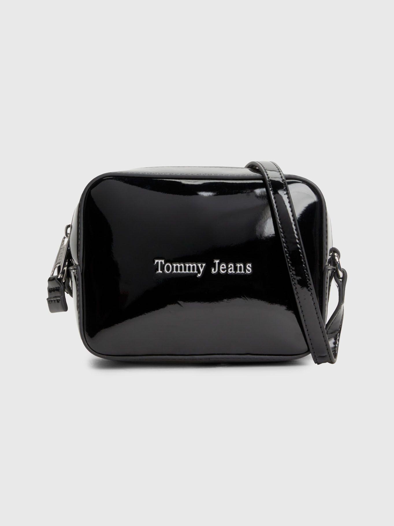 Bandolera Con Acabado De Charol Negro Tommy Hilfiger-0