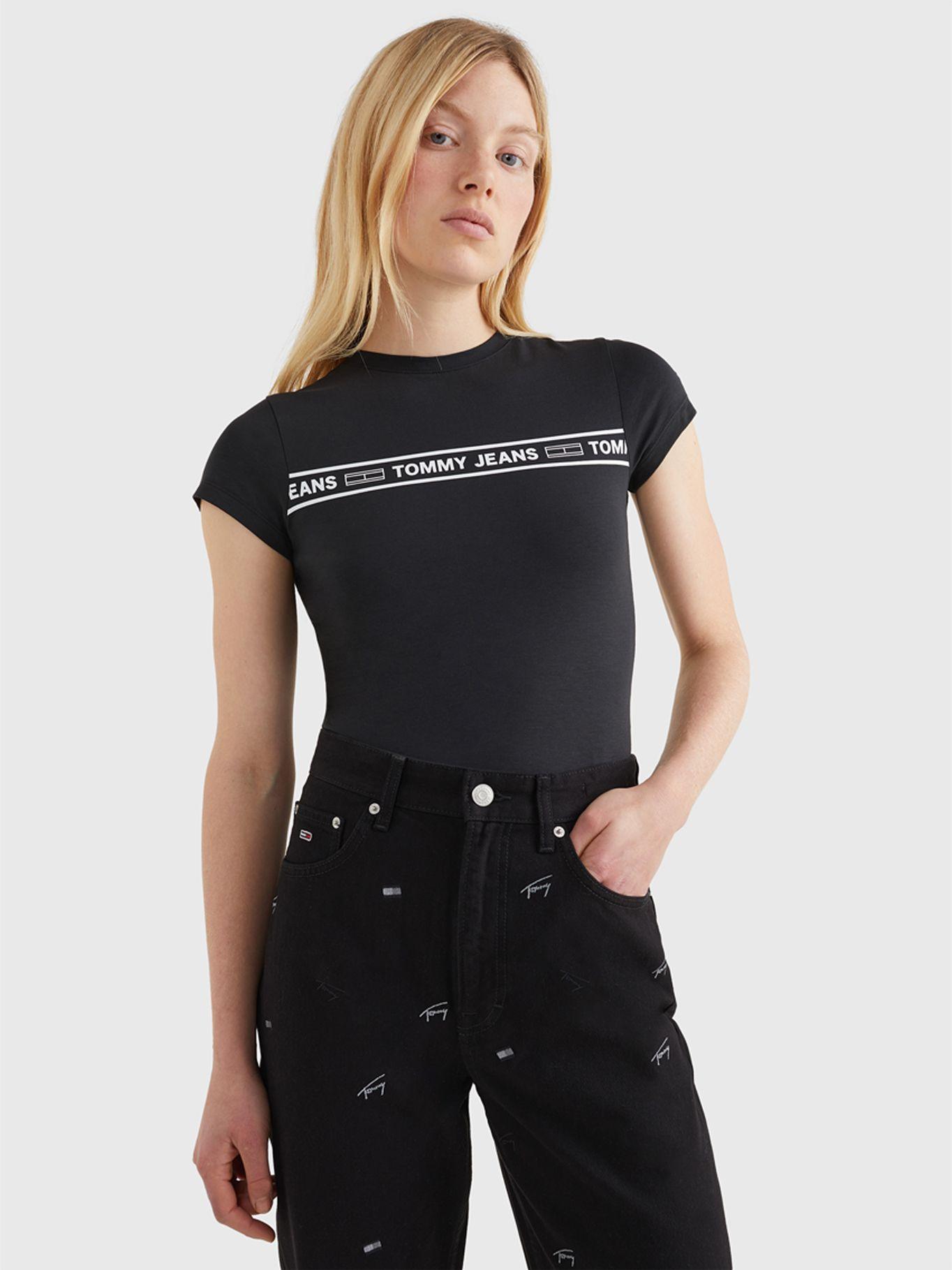 Body Cut-Out Logo Negro Tommy Hilfiger-3