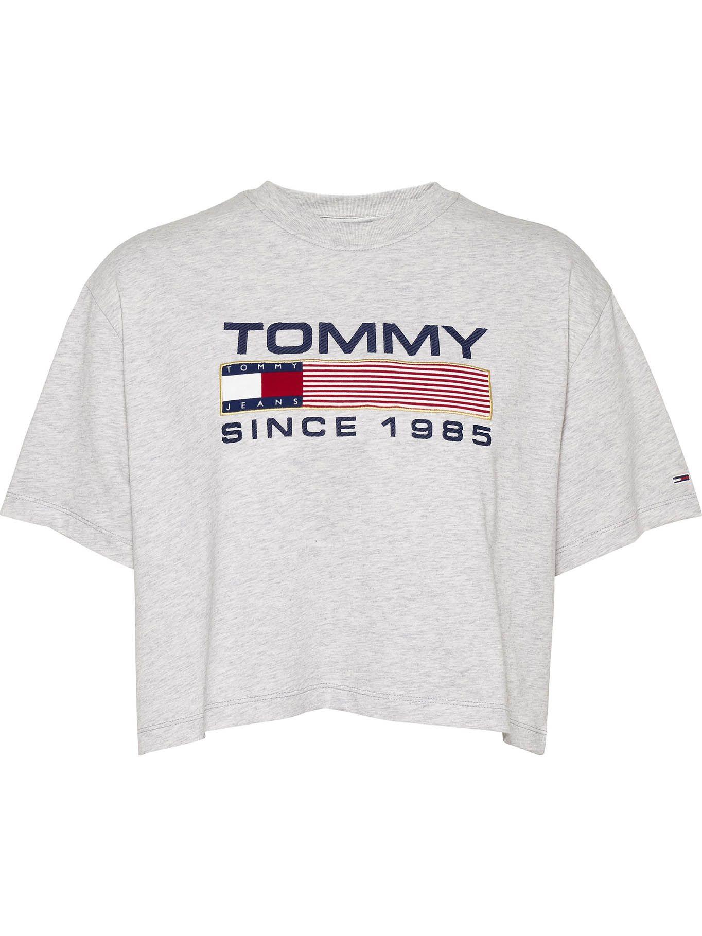 Polera Modern Crop Oversize Gris Tommy Jeans-0