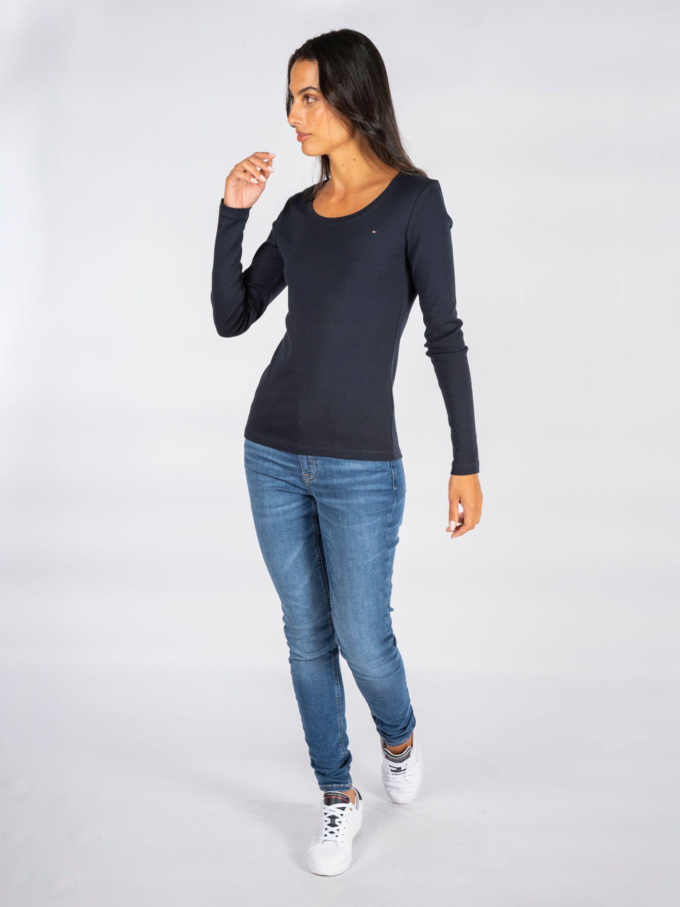 POLERA SOLID CUELLO REDONDO AZUL TOMMY HILFIGER-1