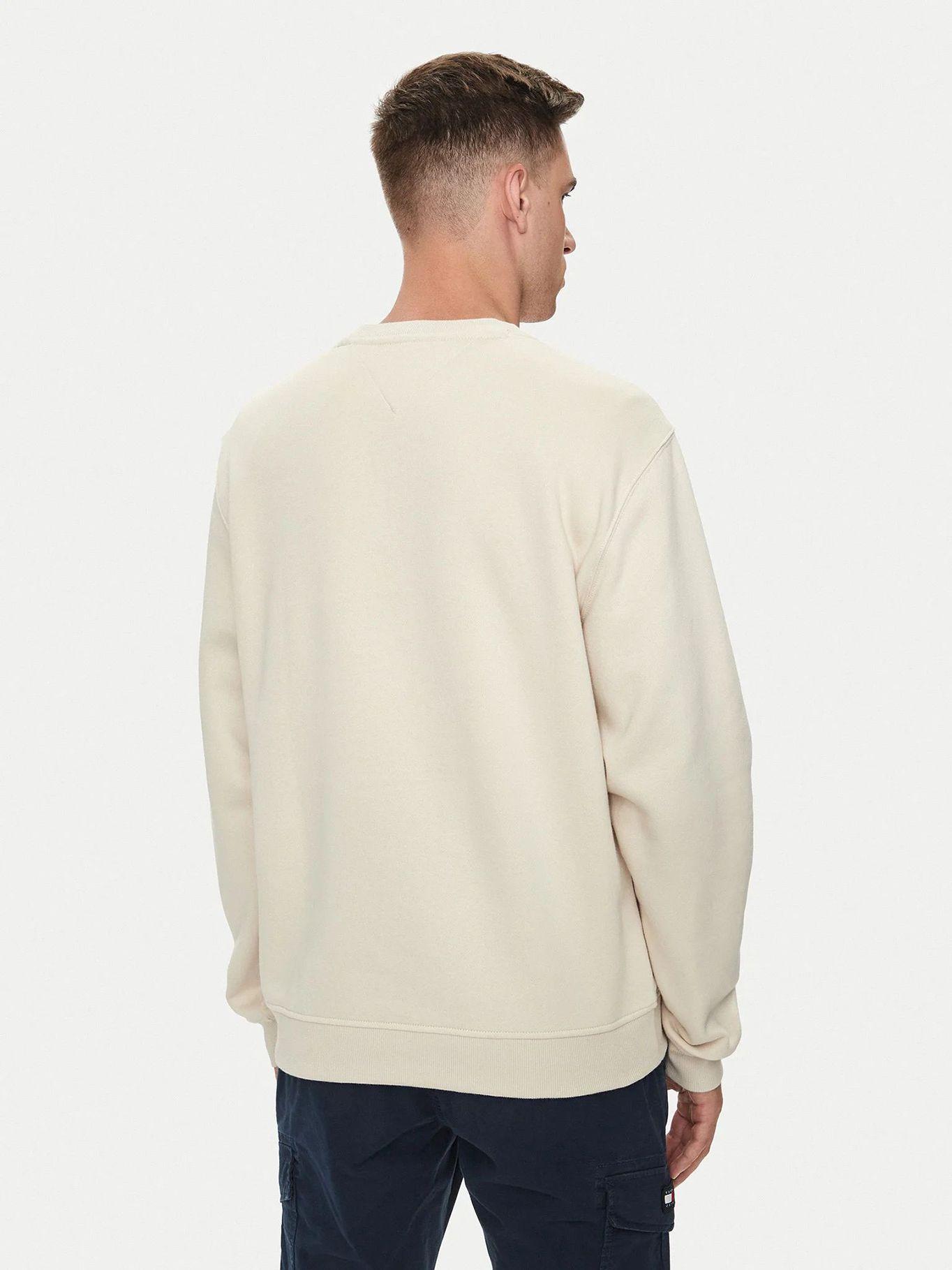 Polerón Cuello Redondo Regular Fit Beige Tommy Jeans-2