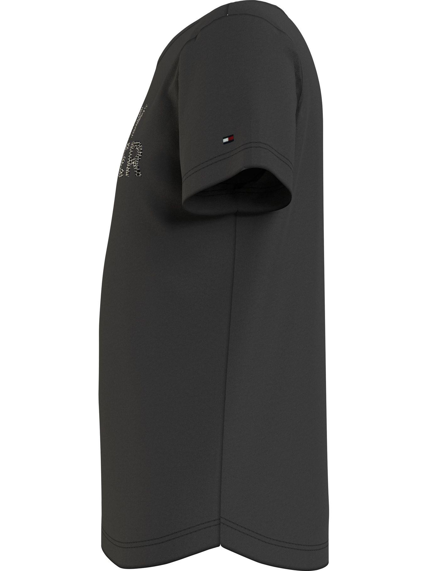 Polera Logo Animal Print Negro Tommy Hilfiger MY2-3