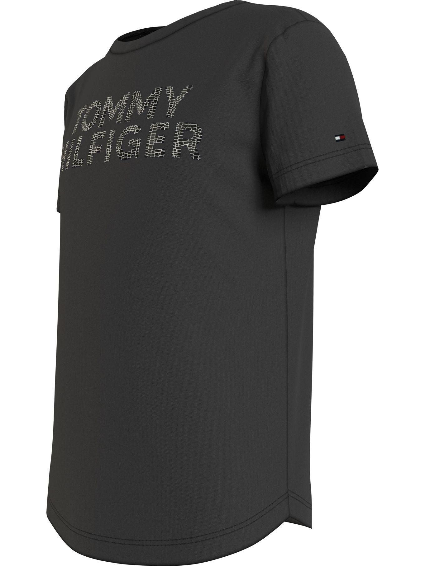 Polera Logo Animal Print Negro Tommy Hilfiger MY2-2