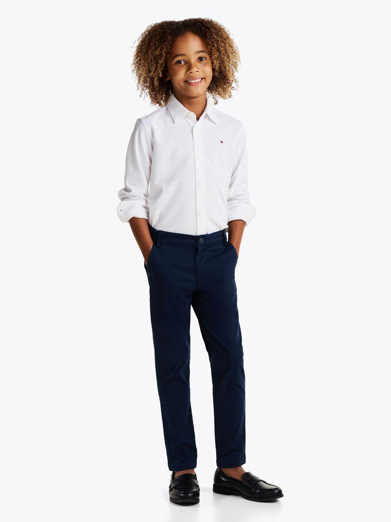 Camisa Micro Waffle Con Logo Blanco Tommy Hilfiger-1
