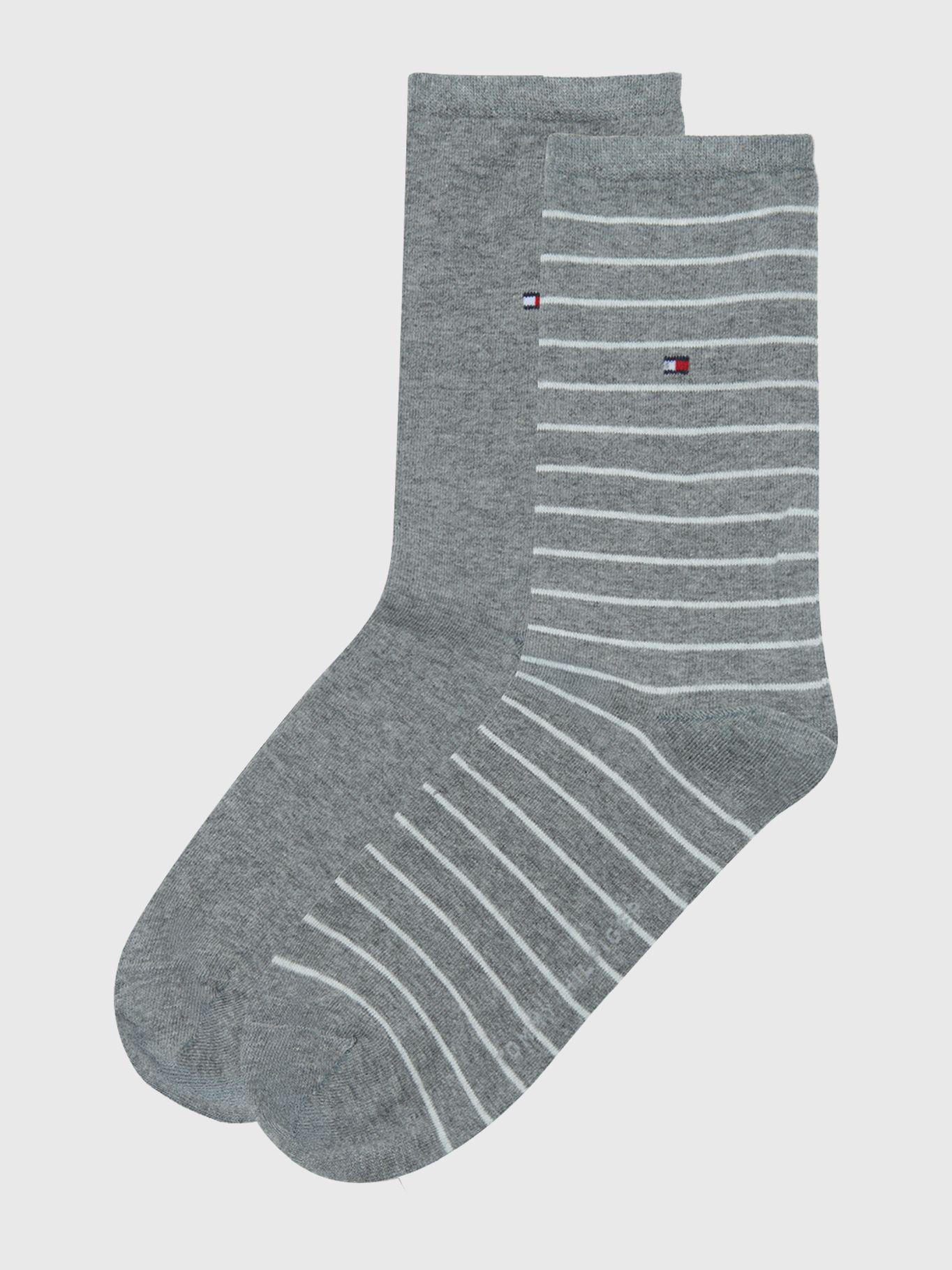 Pack 2 Calcetines Rayas Gris Tommy Hilfiger 006-0